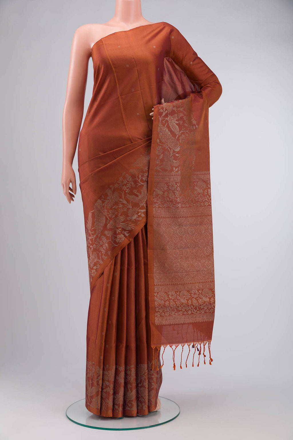 Rust Soft Silk Saree