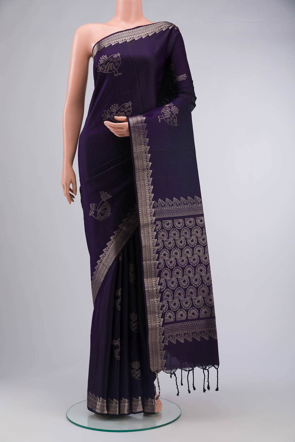 Navy Blue Soft Silk Saree