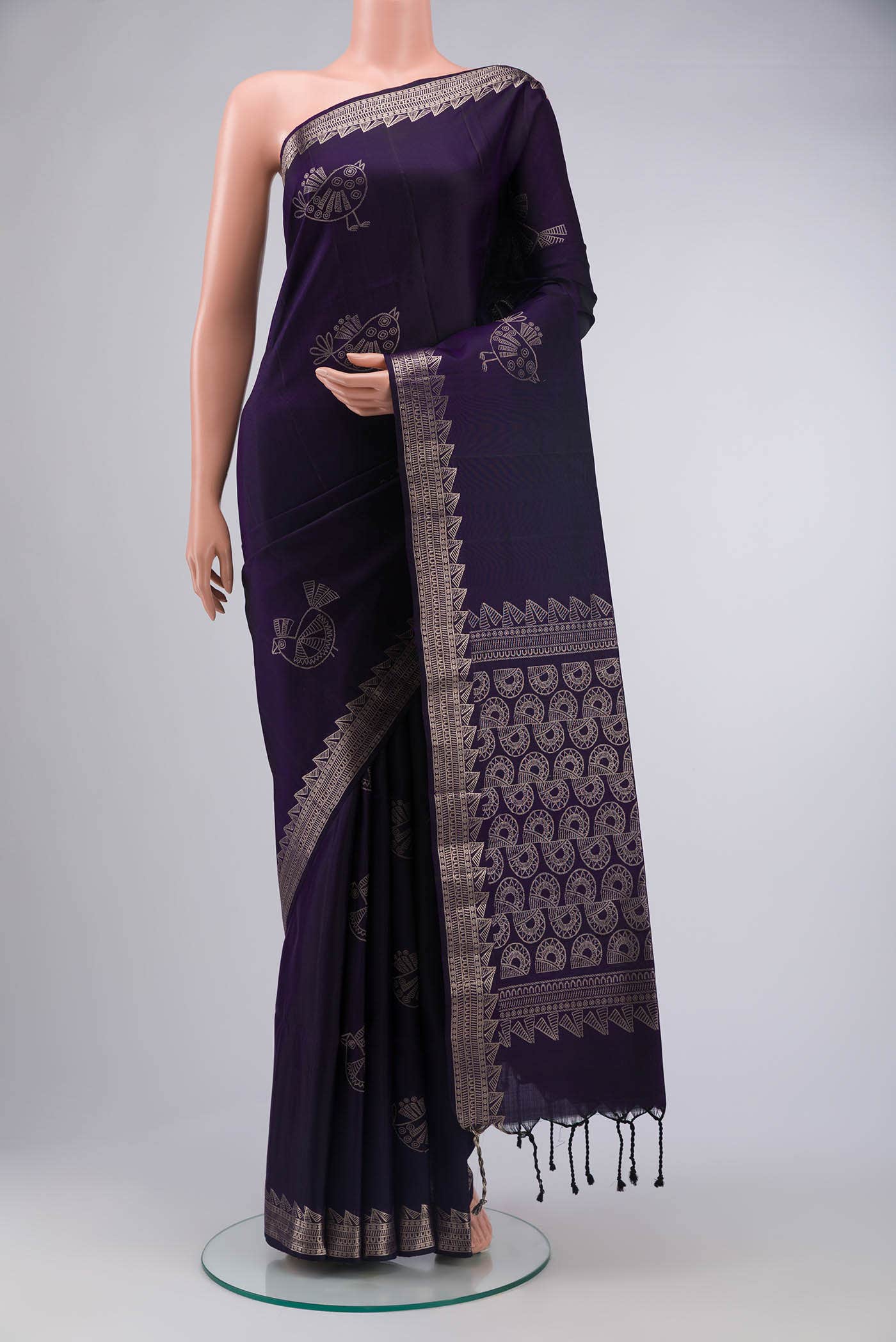 Navy Blue Soft Silk Saree