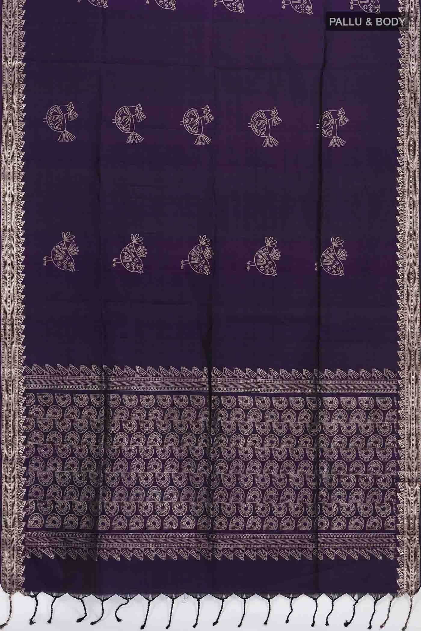 Navy Blue Soft Silk Saree