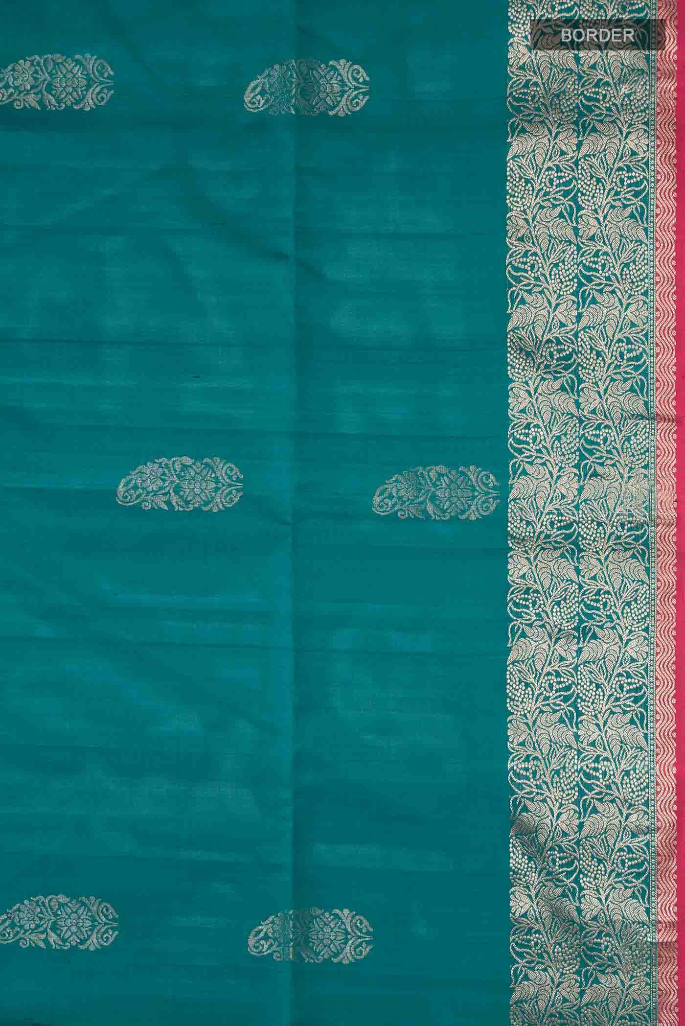 Teal Soft Silk Saree