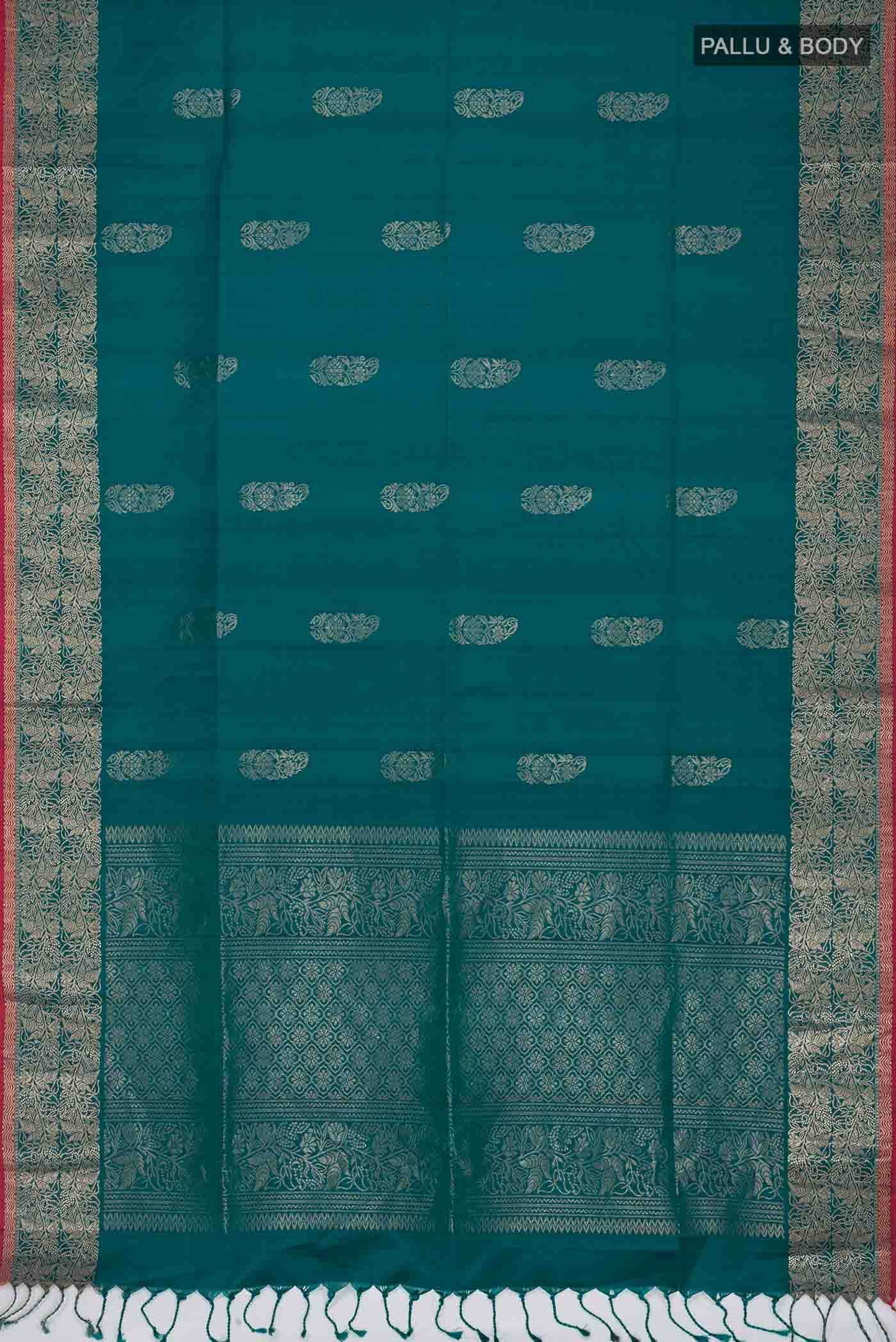 Teal Soft Silk Saree