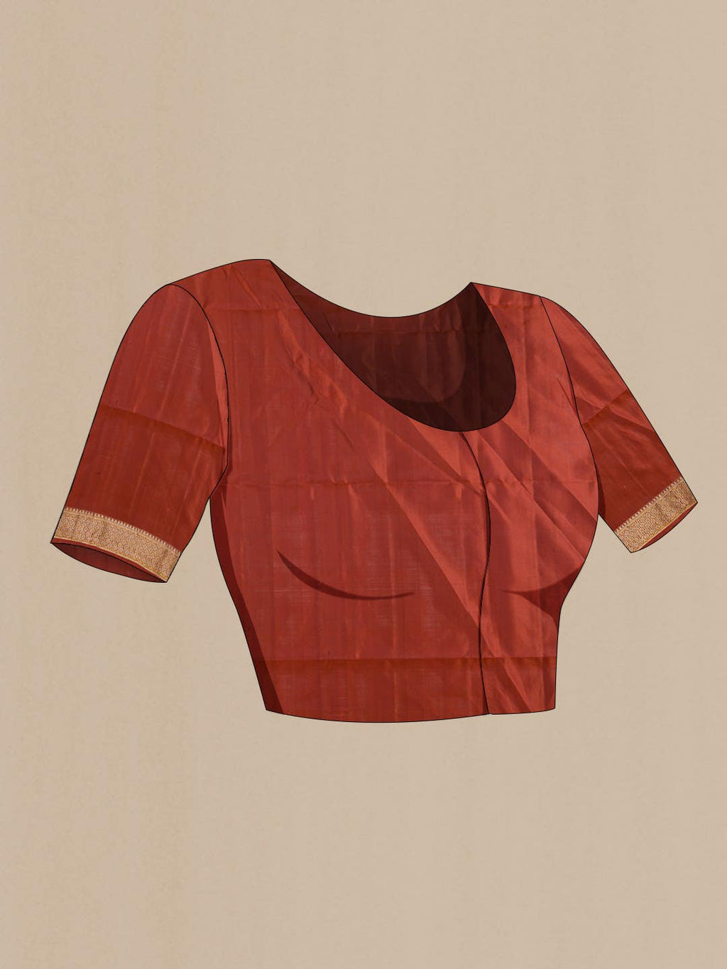 Rust Soft Silk Saree