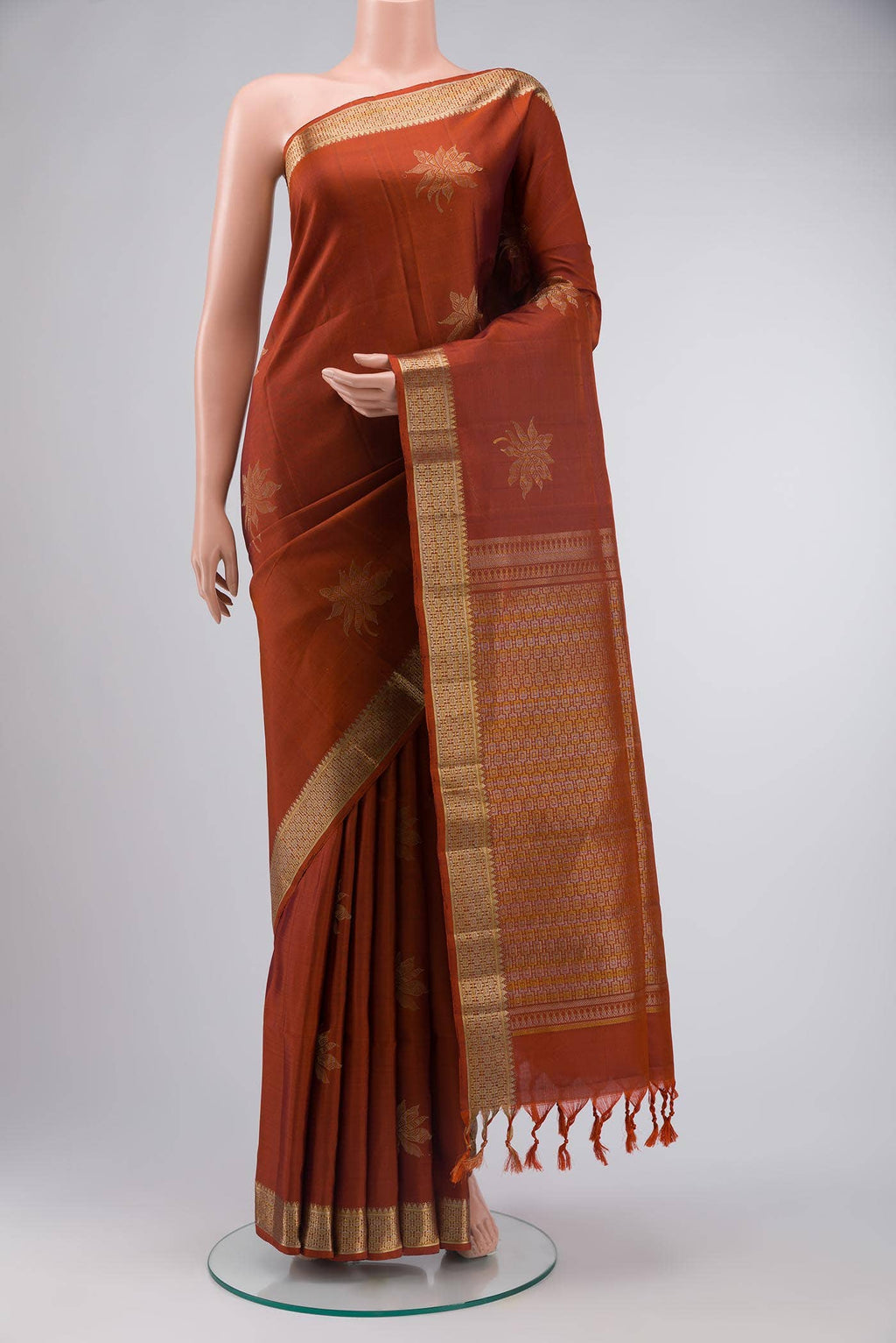 Rust Soft Silk Saree