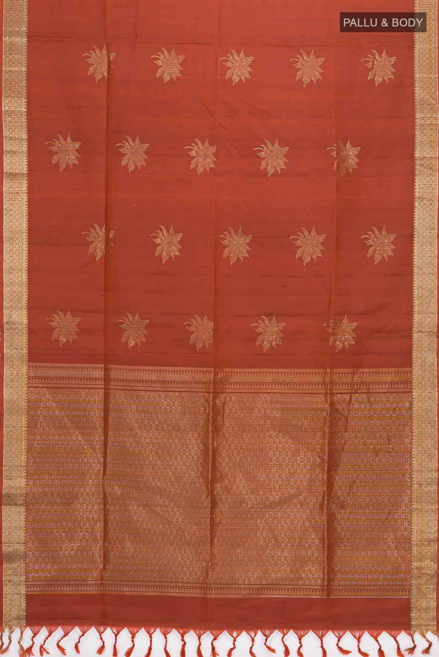 Rust Soft Silk Saree