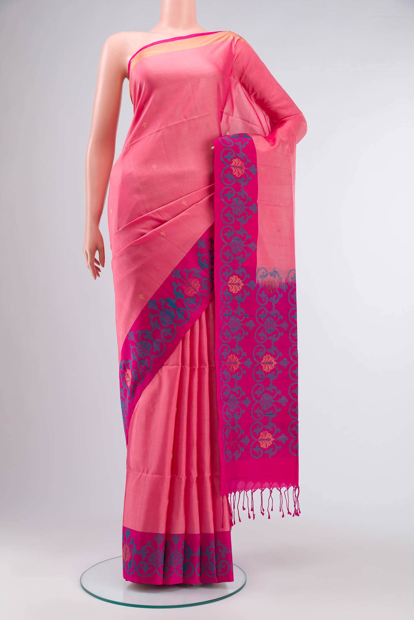 Pink Soft Silk Saree