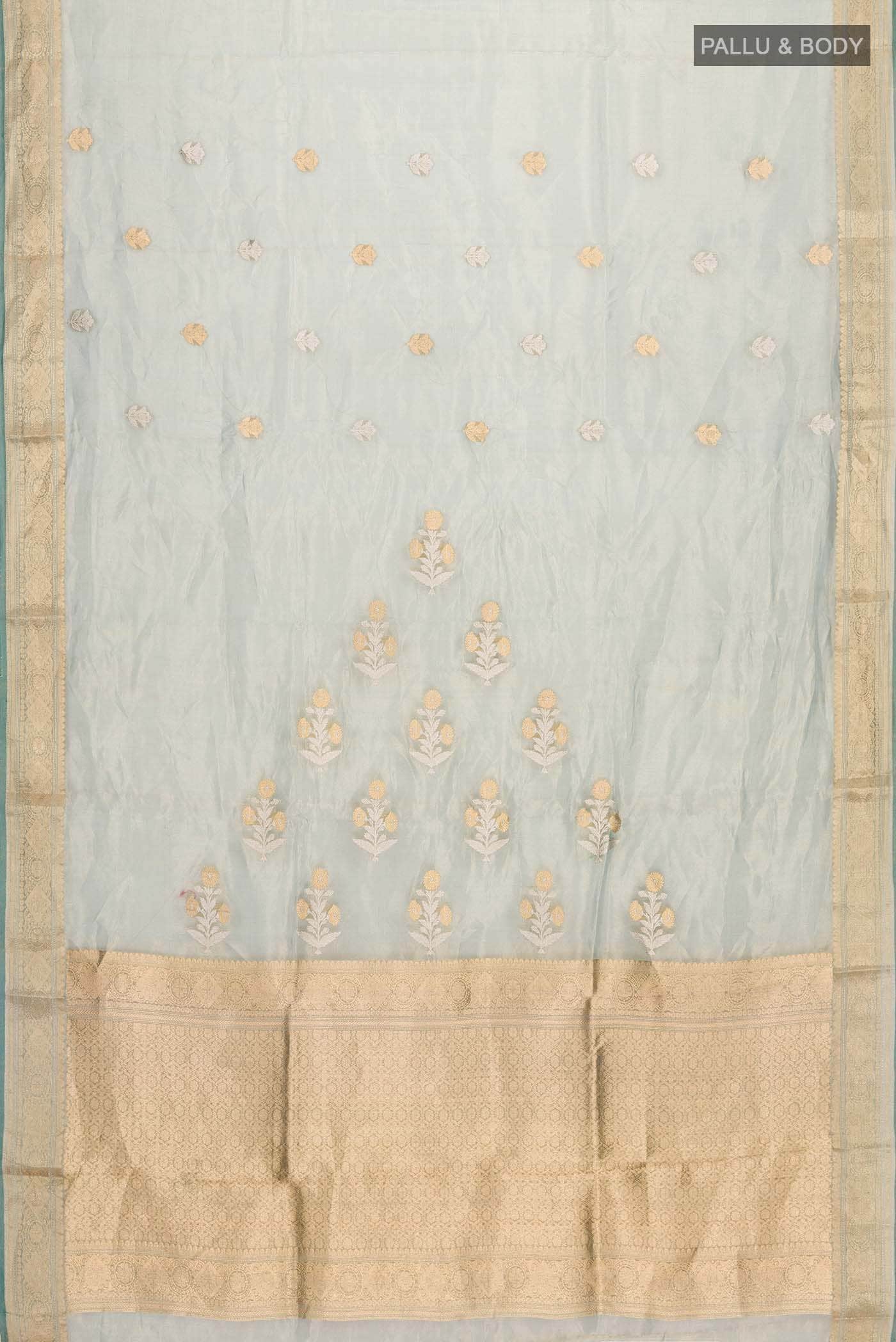Green Organza Silk Saree