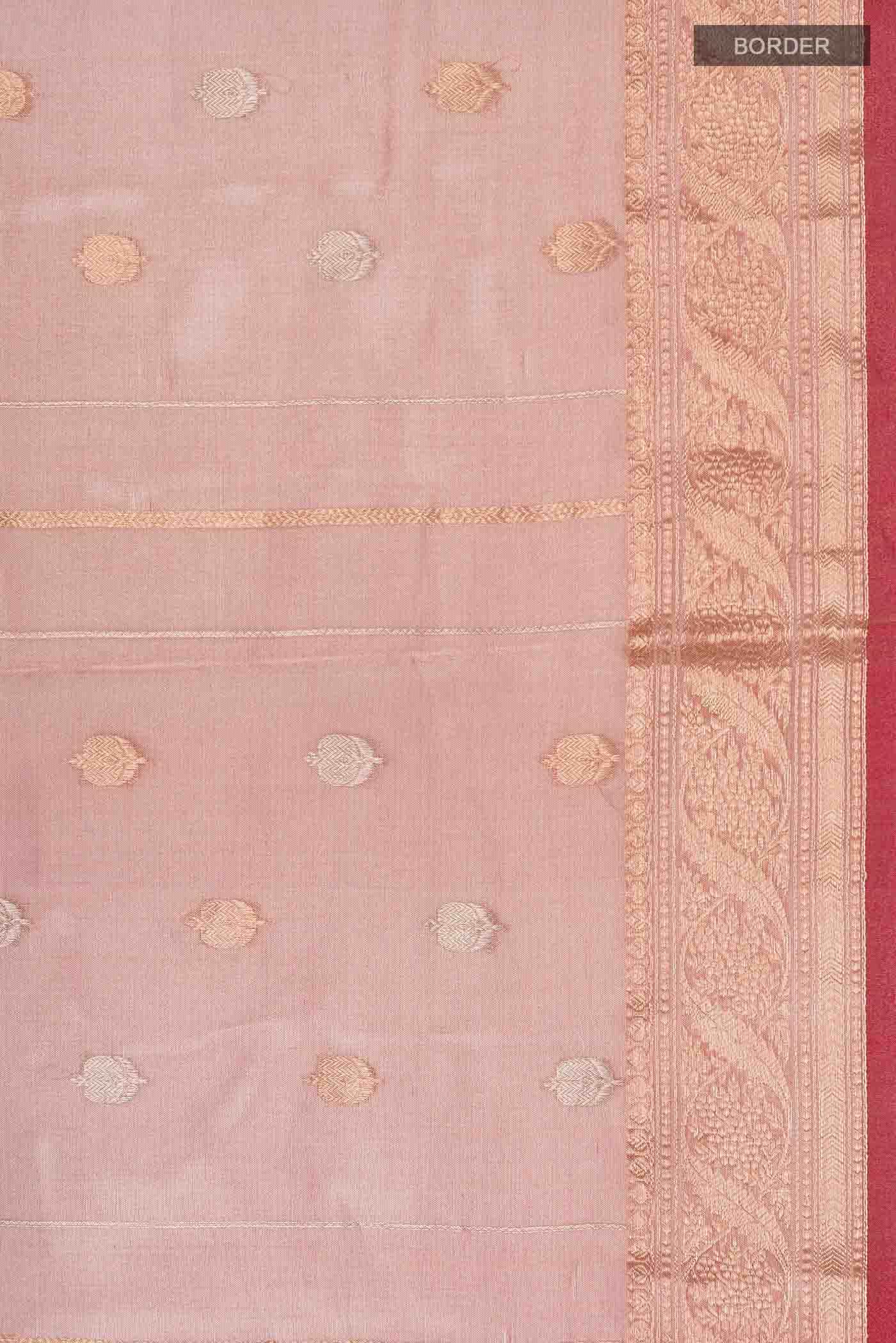 Maroon Organza Silk Saree