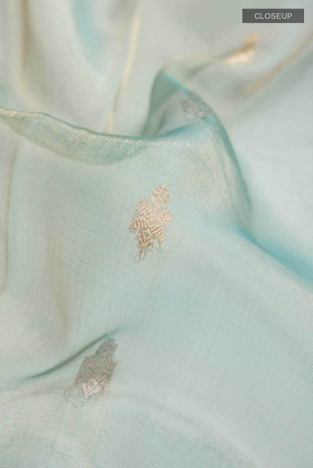 Blue Organza Silk Saree