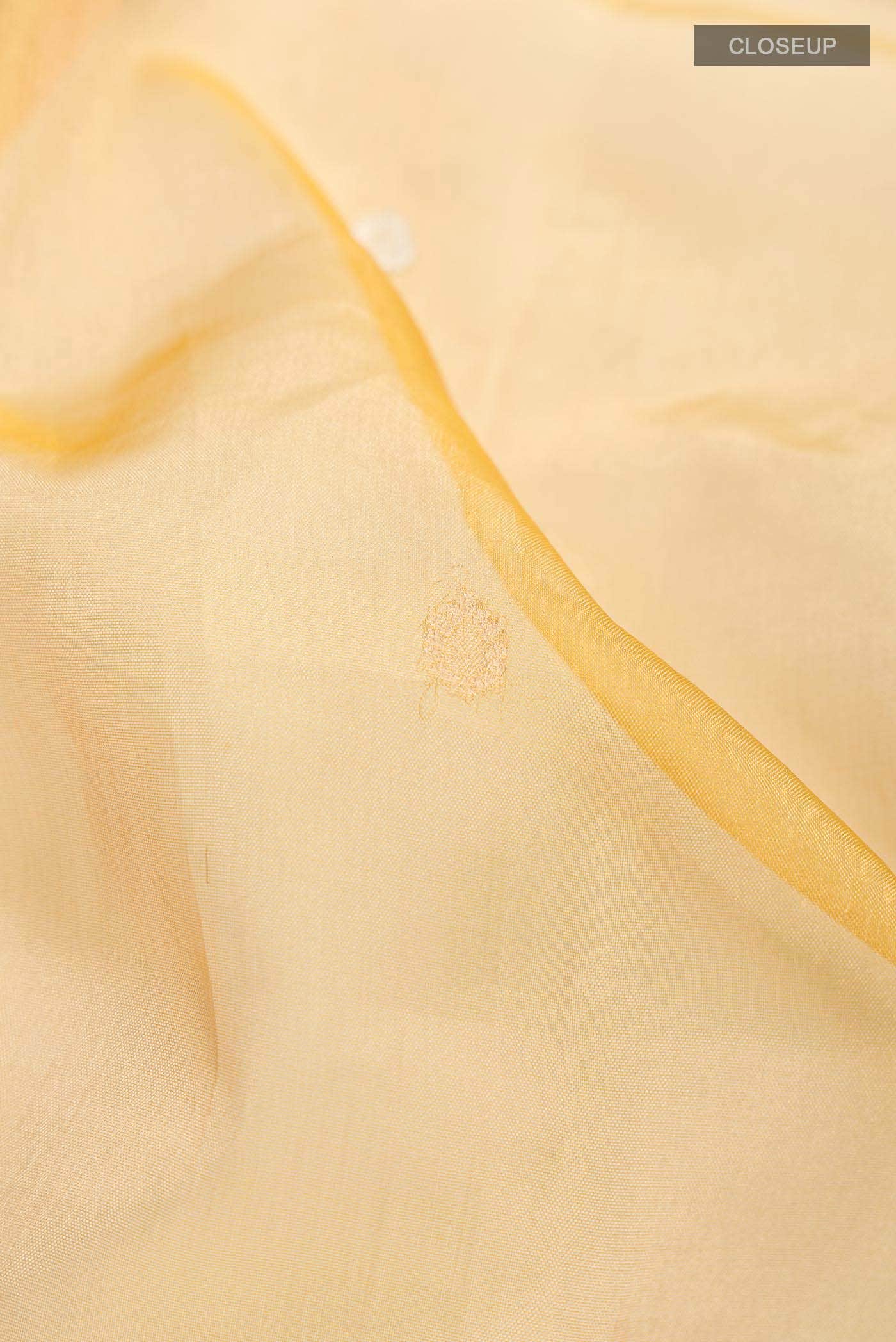 Yellow Organza Silk Saree