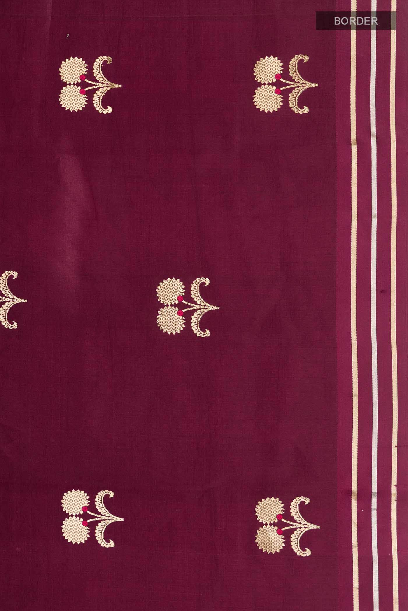 Brown Banarasi Katan Silk Saree