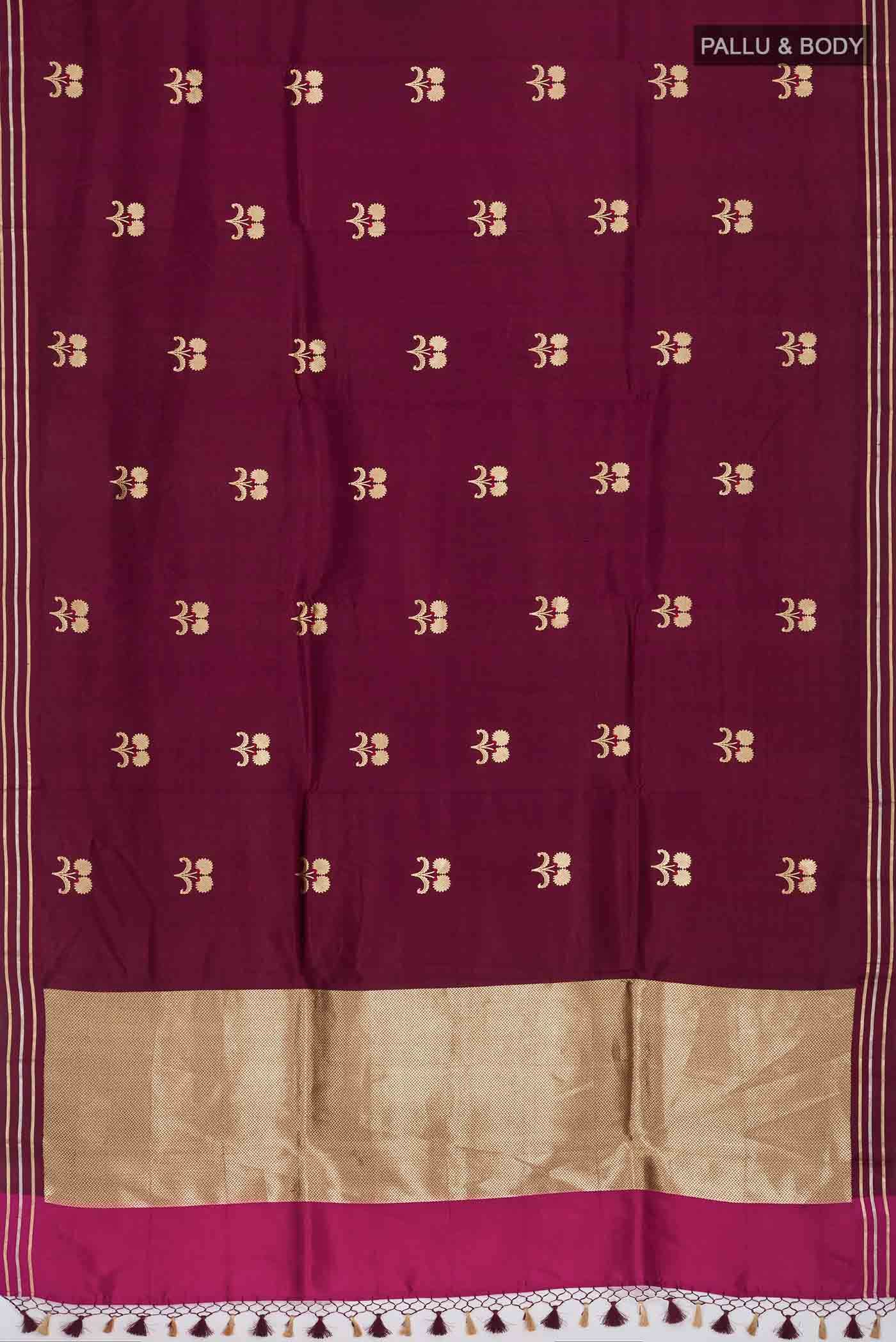 Brown Banarasi Katan Silk Saree
