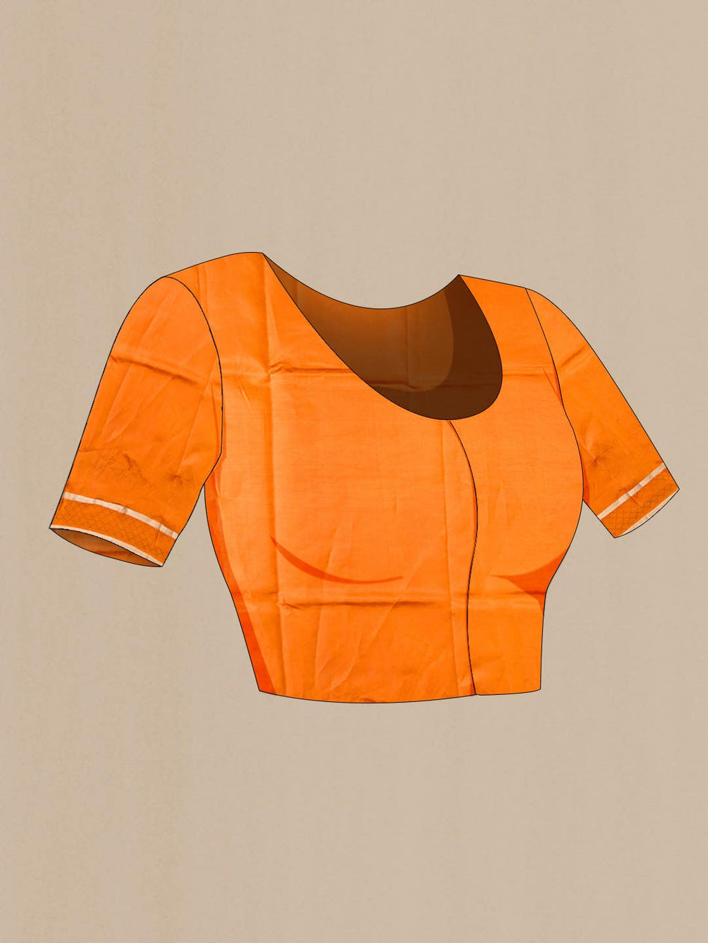 Orange Banarasi Katan Silk Saree