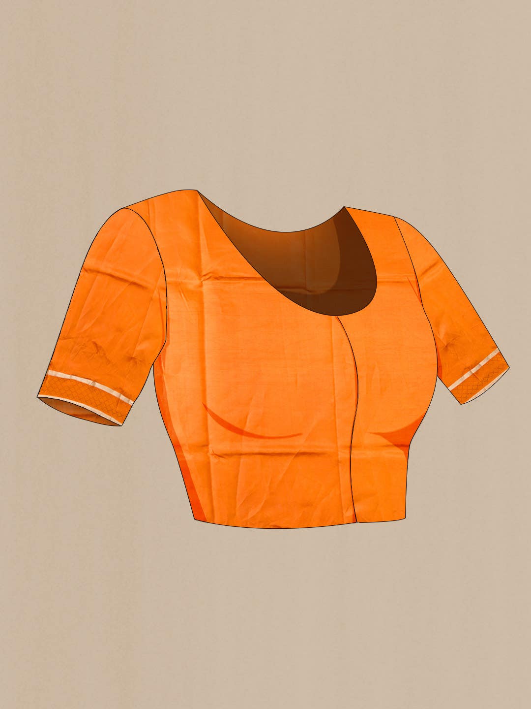 Orange Banarasi Katan Silk Saree