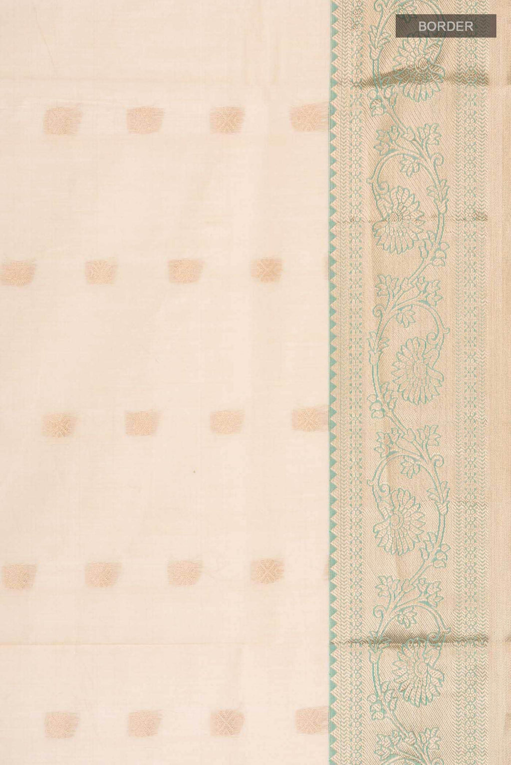 Beige Silk Cotton Saree