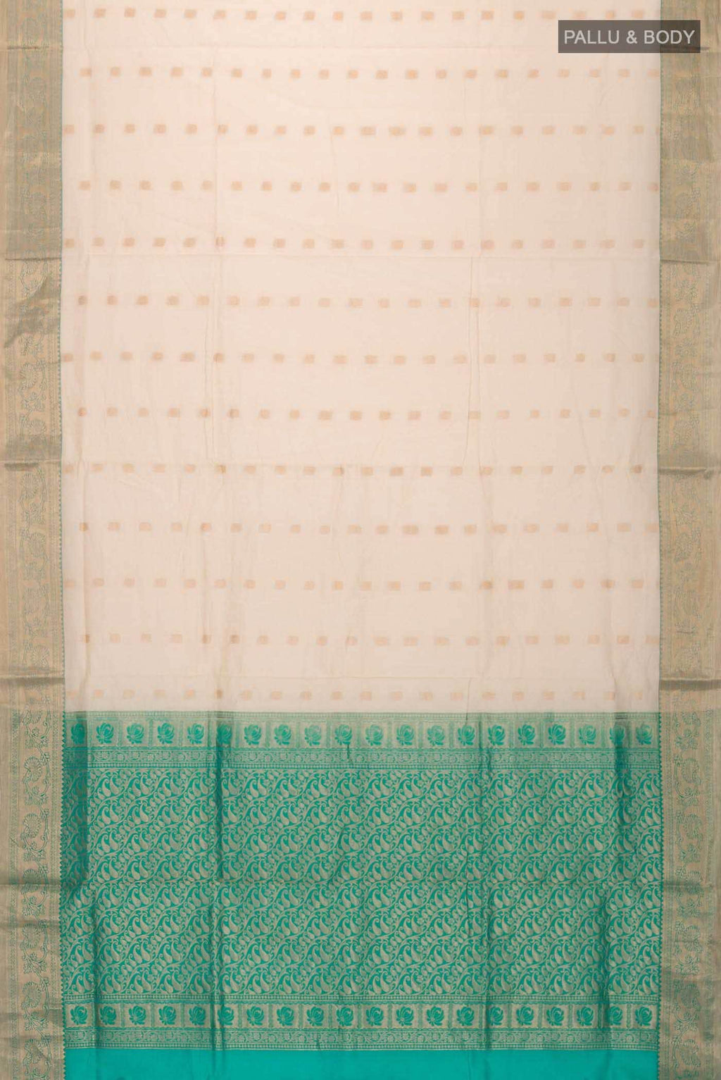 Beige Silk Cotton Saree