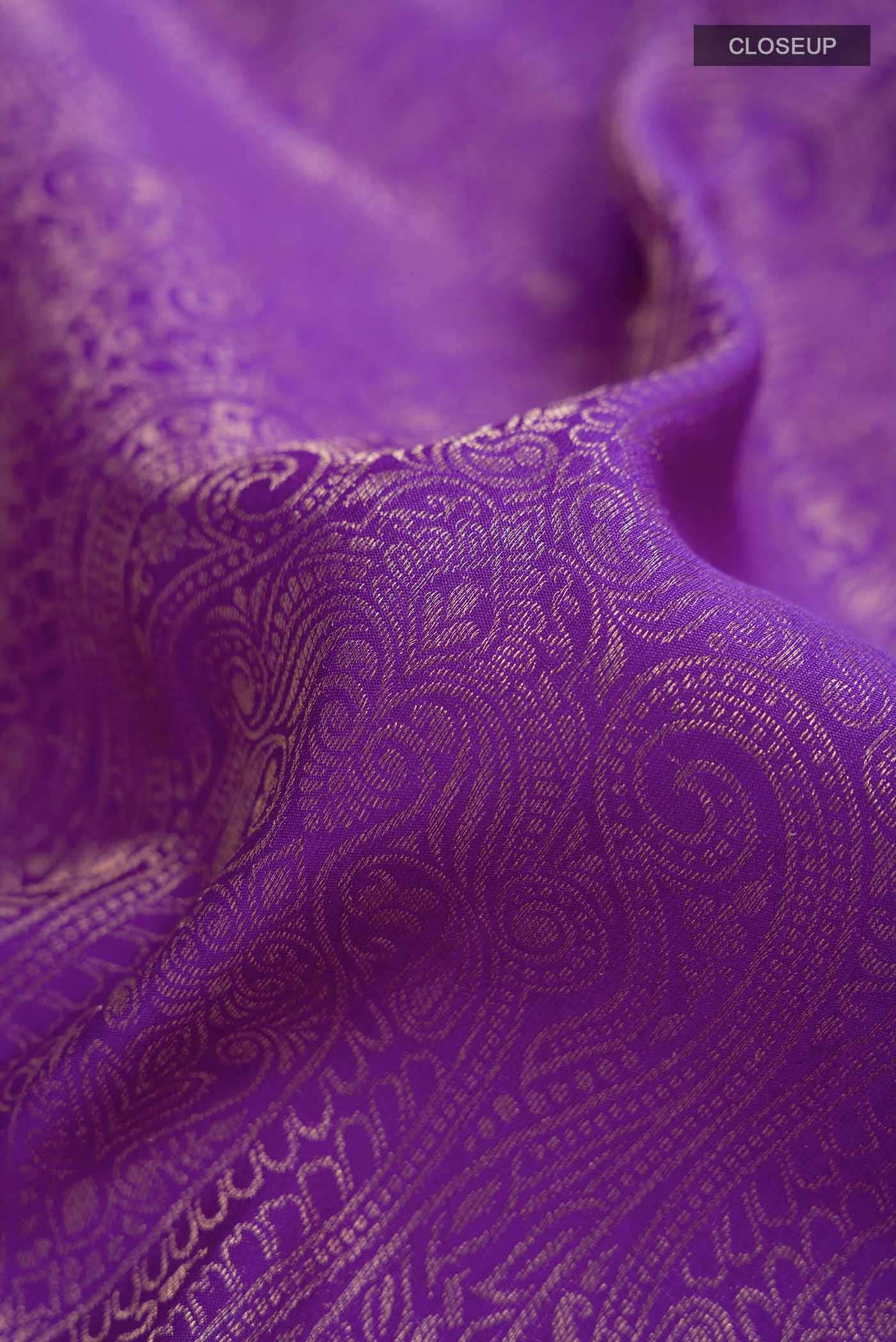 Lavender Mysore Crepe Saree