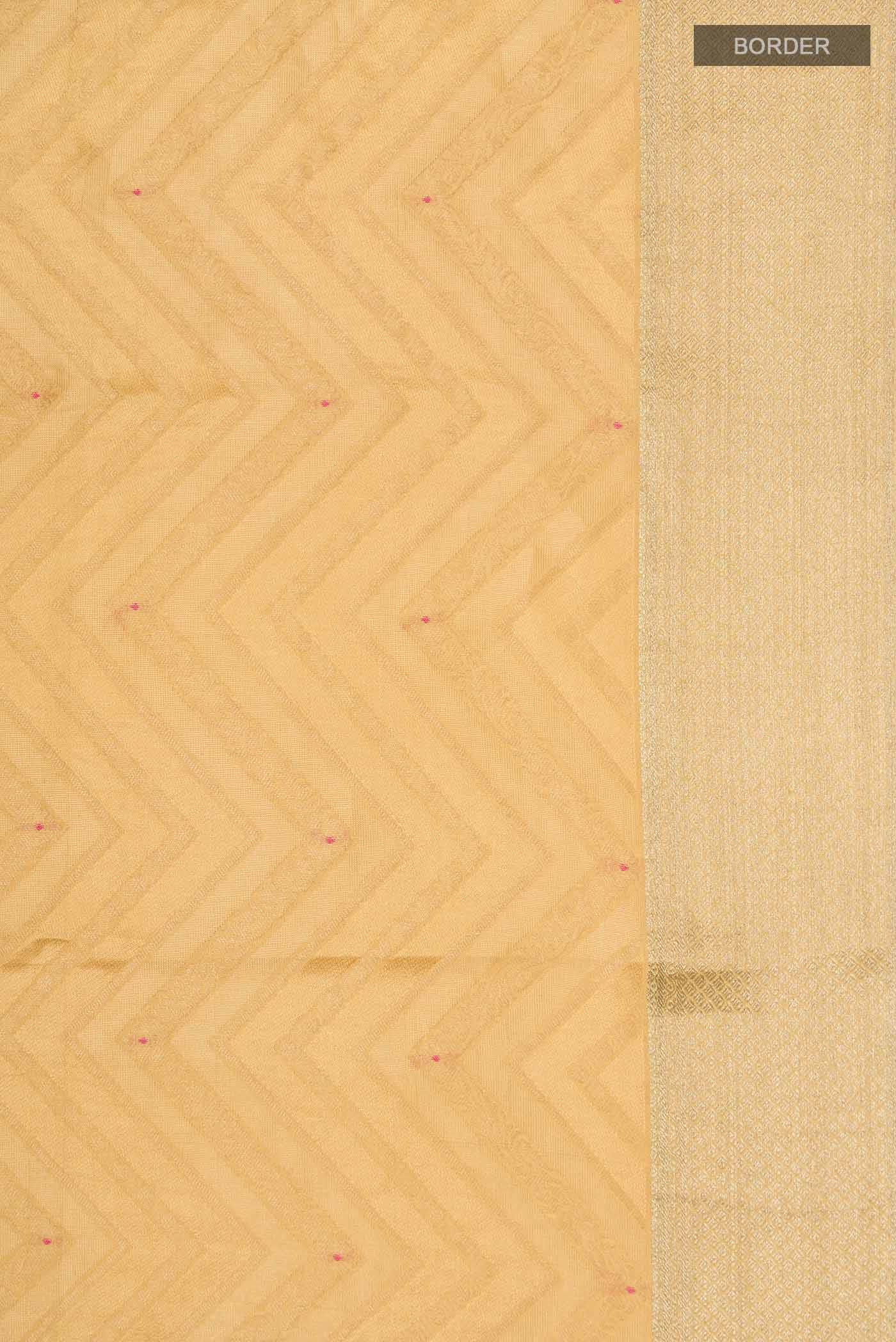 Yellow Mysore Crepe Saree