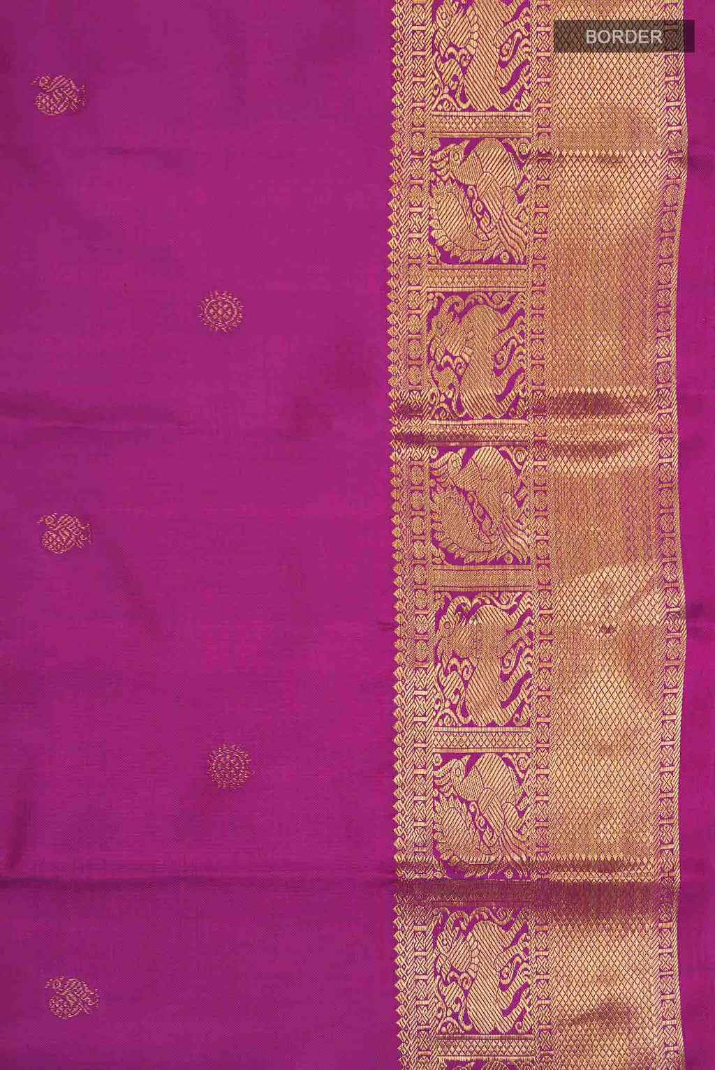 Pure Silk Pure Zari Magenta Kanchipuram Saree