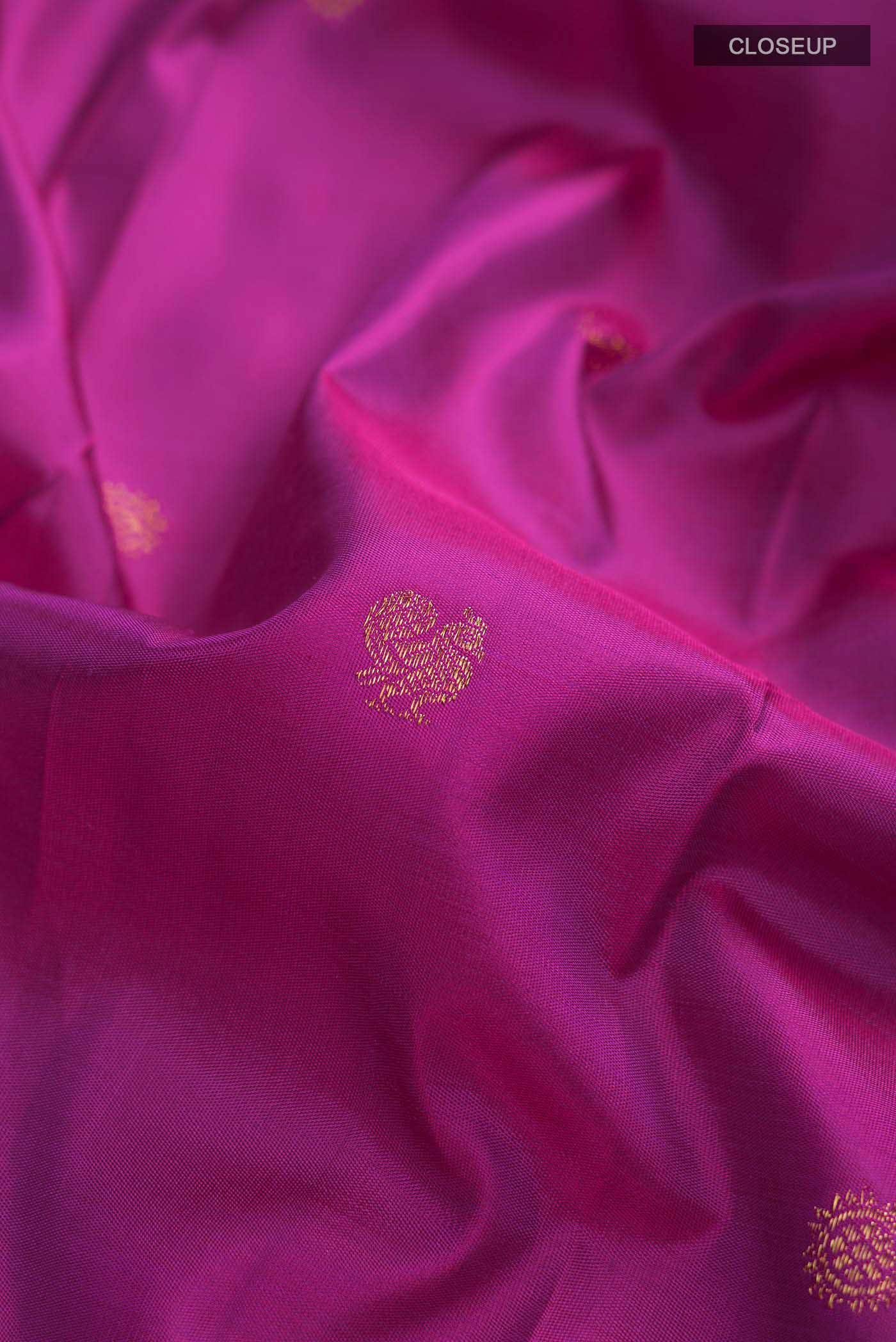 Pure Silk Pure Zari Magenta Kanchipuram Saree