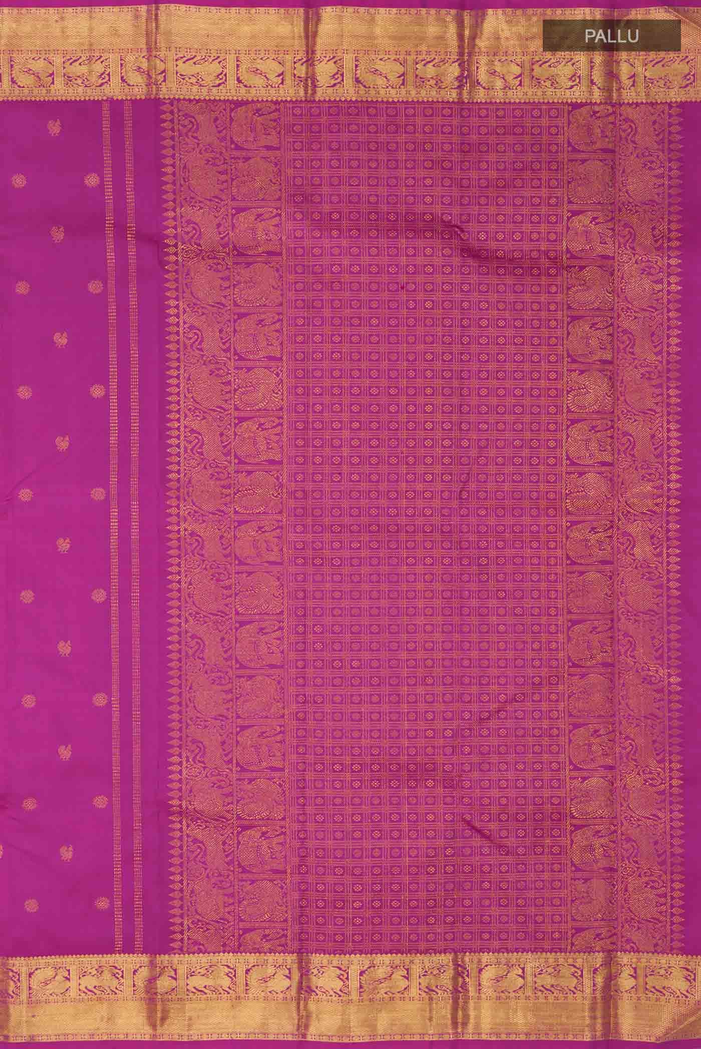 Pure Silk Pure Zari Magenta Kanchipuram Saree
