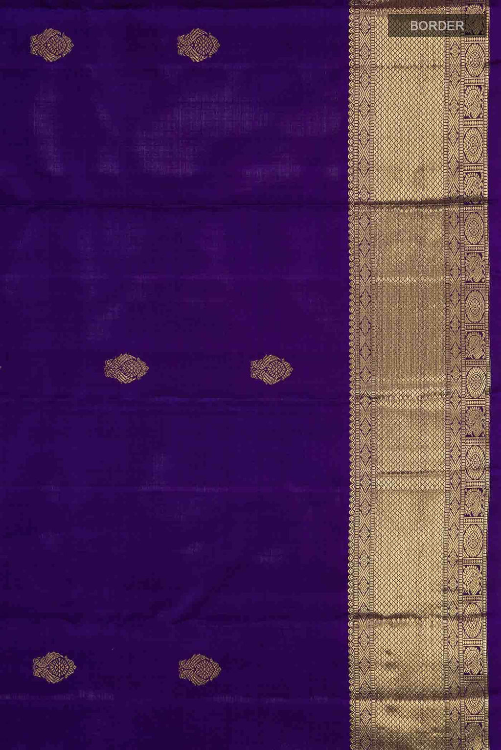 Pure Silk Pure Zari Violet Kanchipuram Saree