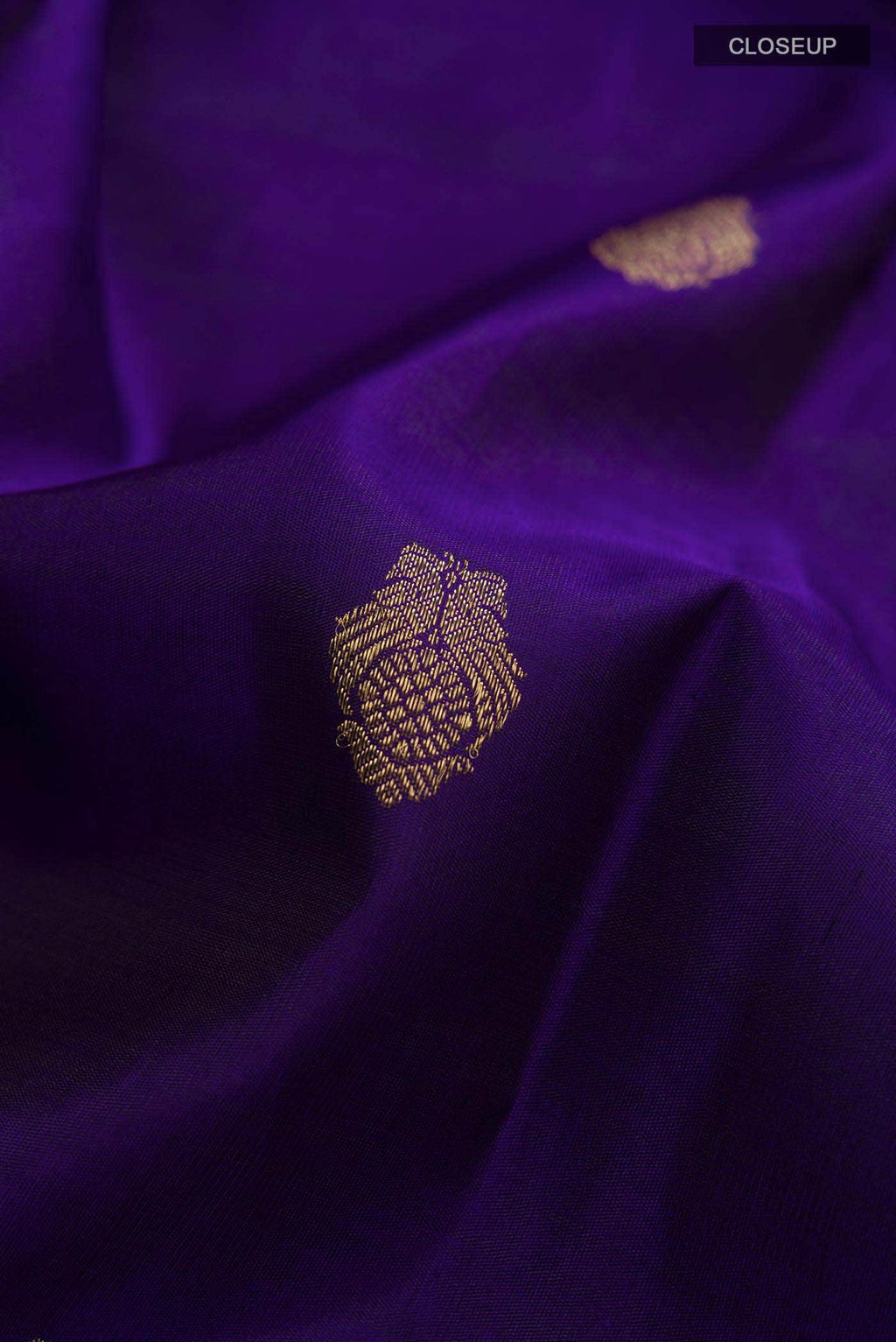 Pure Silk Pure Zari Violet Kanchipuram Saree