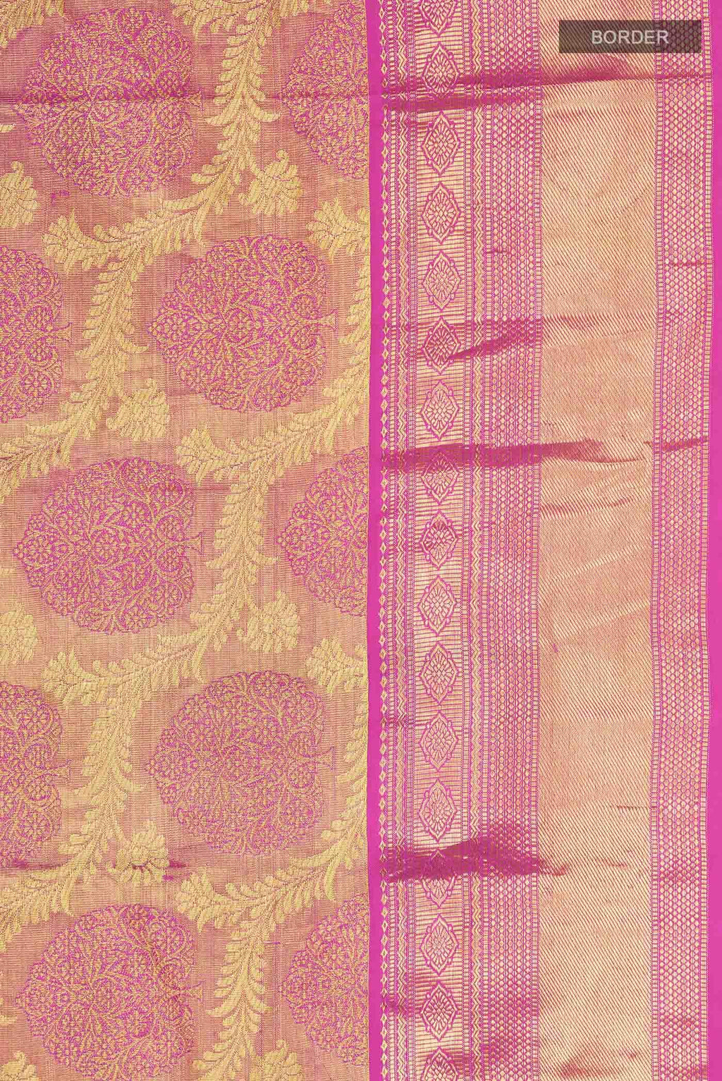 Pink Kanchipuram Tissue Silk Saree