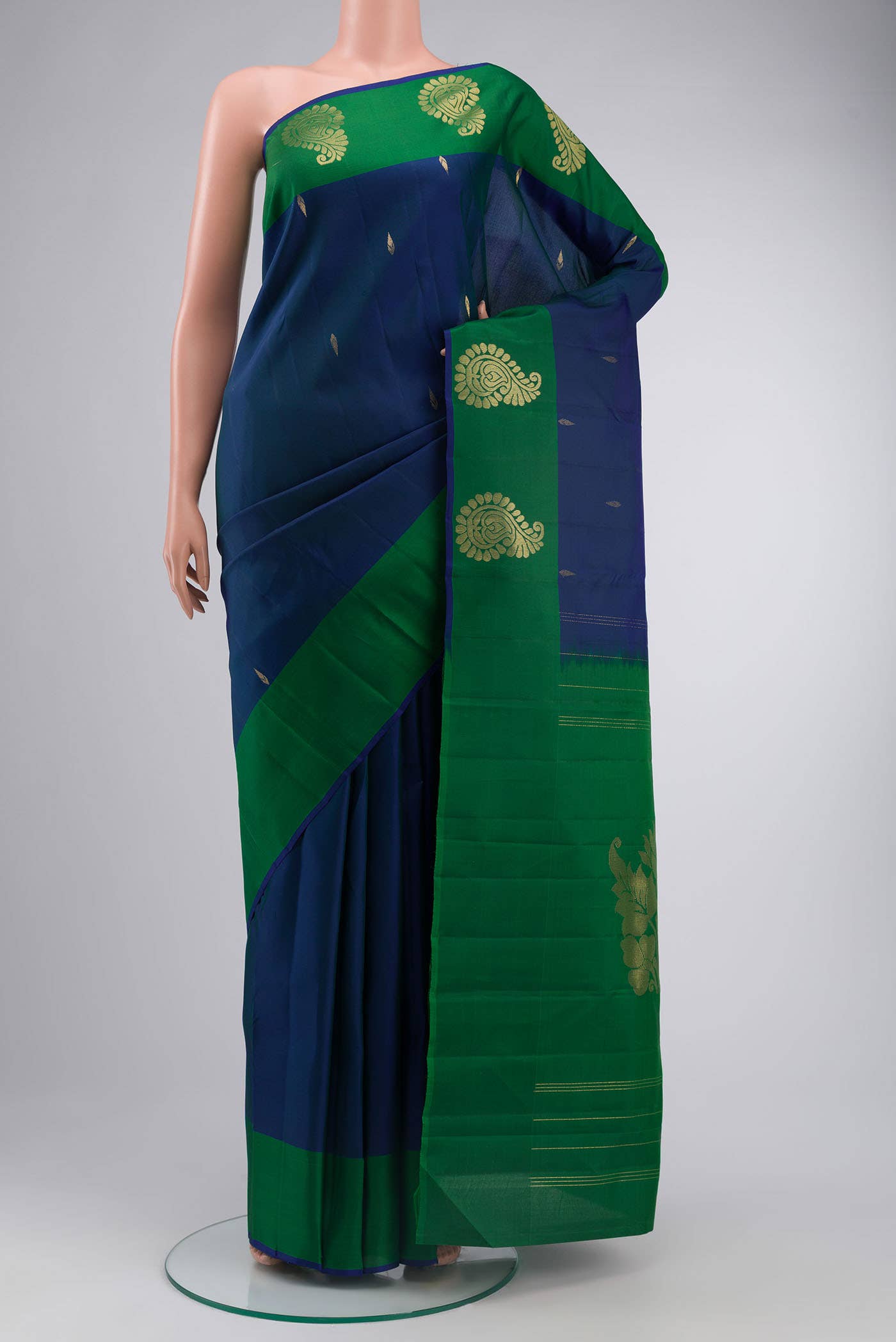 Blue Kanchipuram Silk Saree