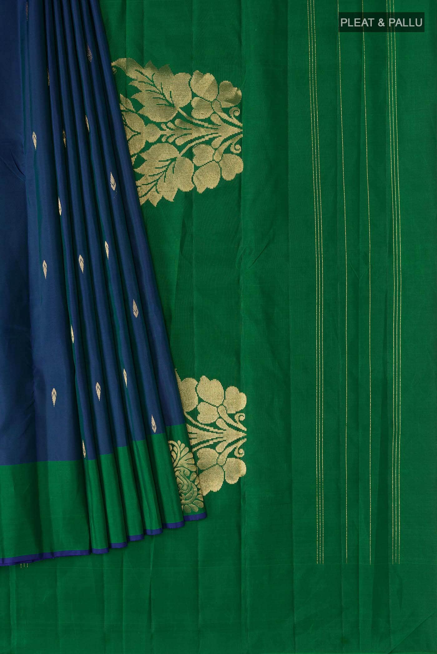 Blue Kanchipuram Silk Saree
