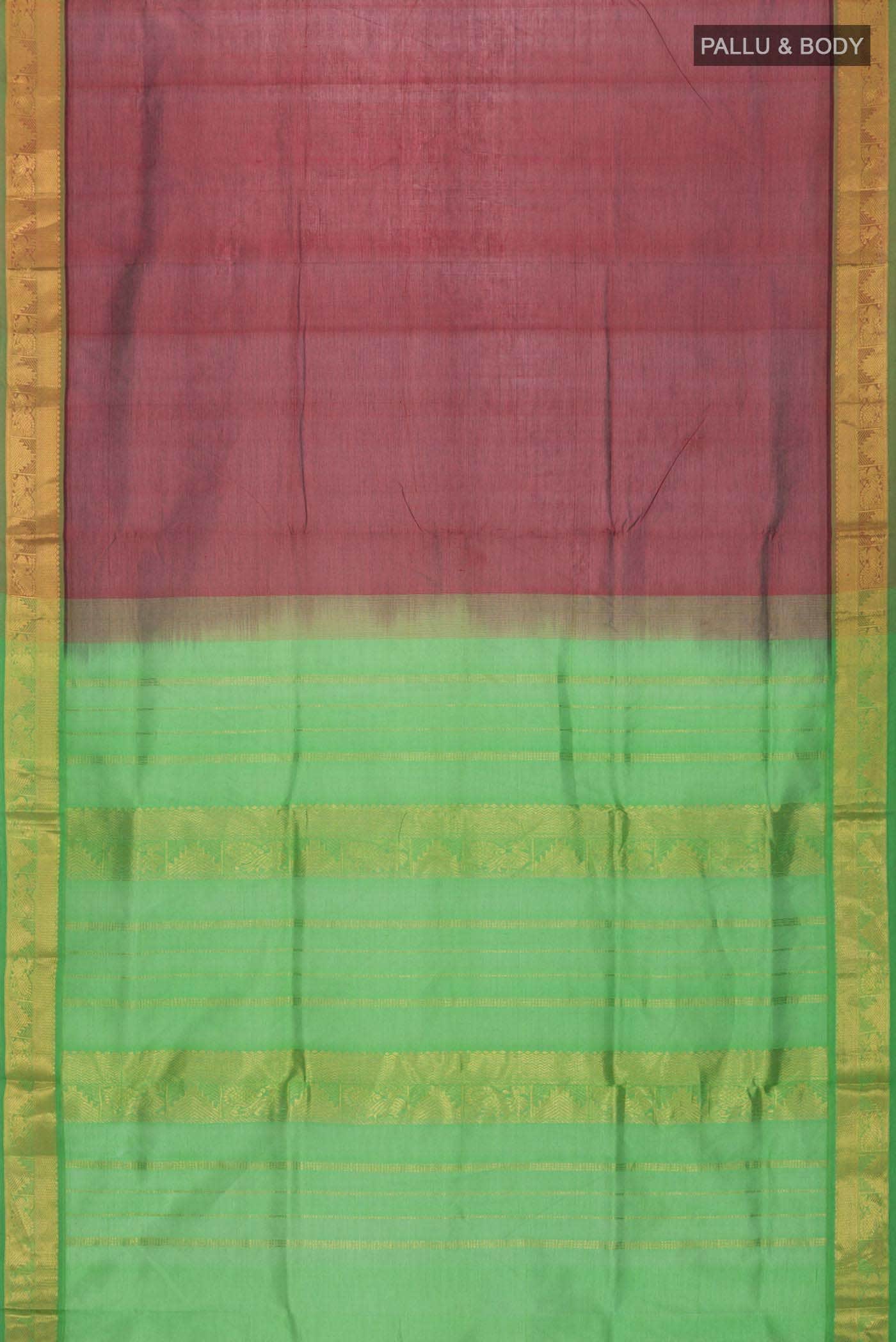 Maroon Silk Cotton Saree