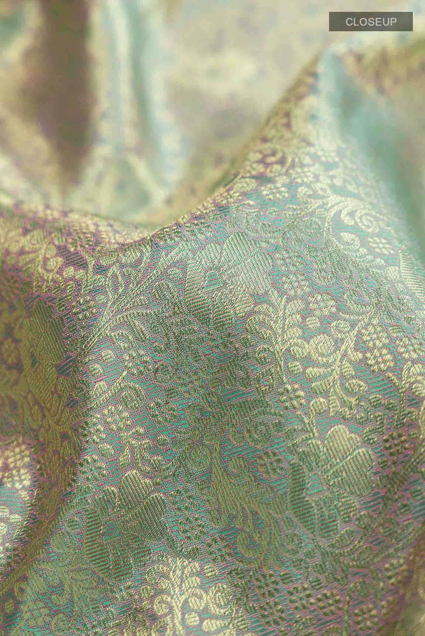 Light Green Kanchipuram Silk Saree