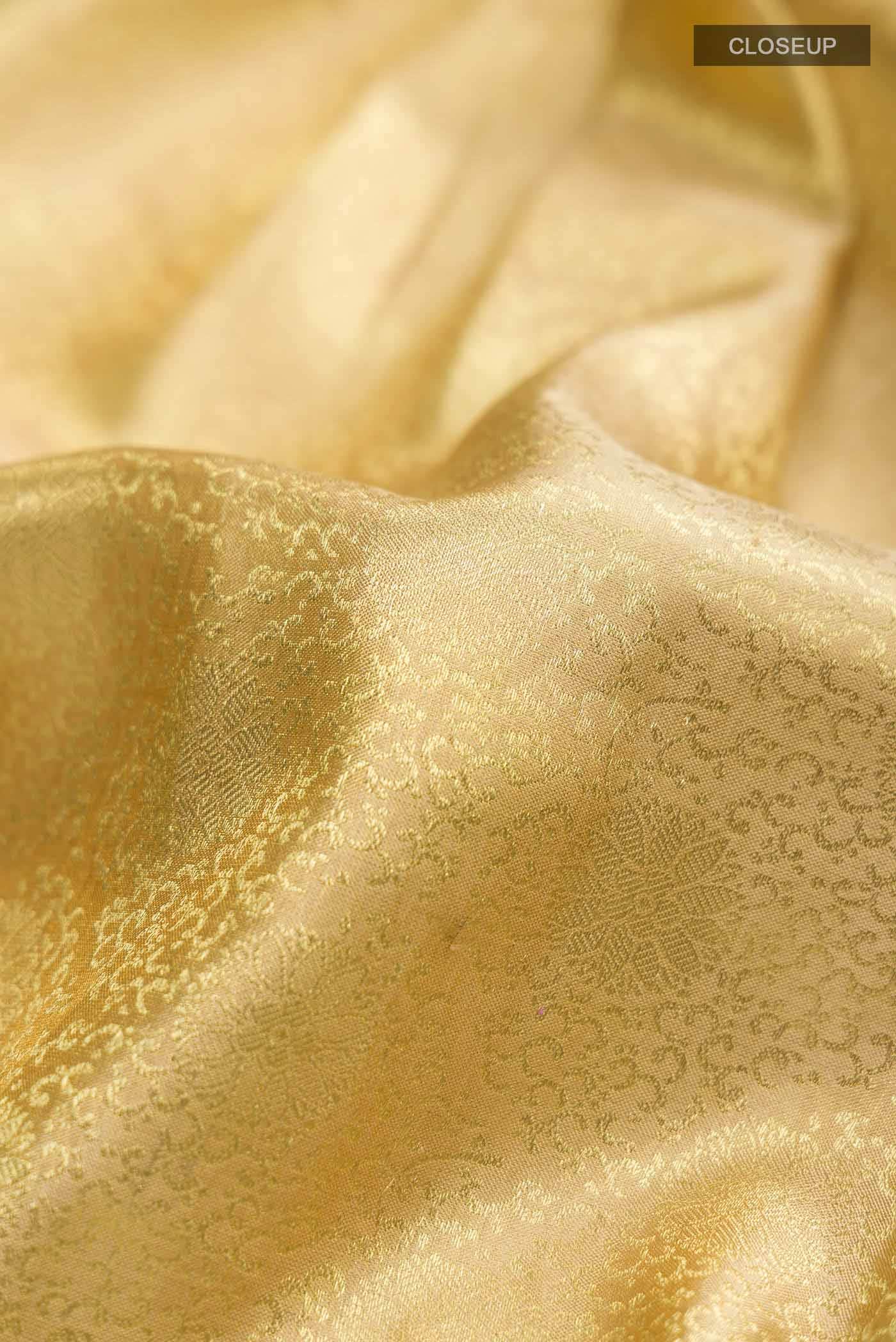 Golden Kanchipuram Tissue Silk Saree
