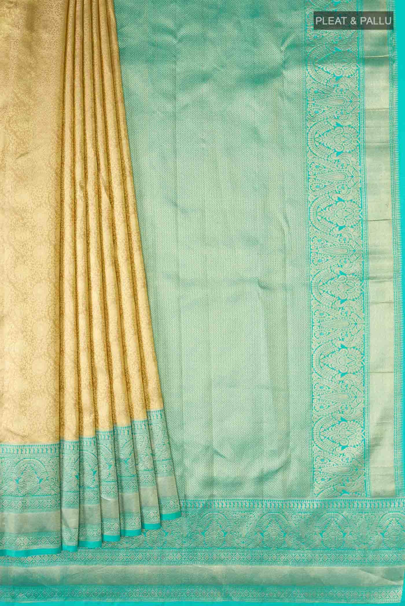 Golden Kanchipuram Tissue Silk Saree