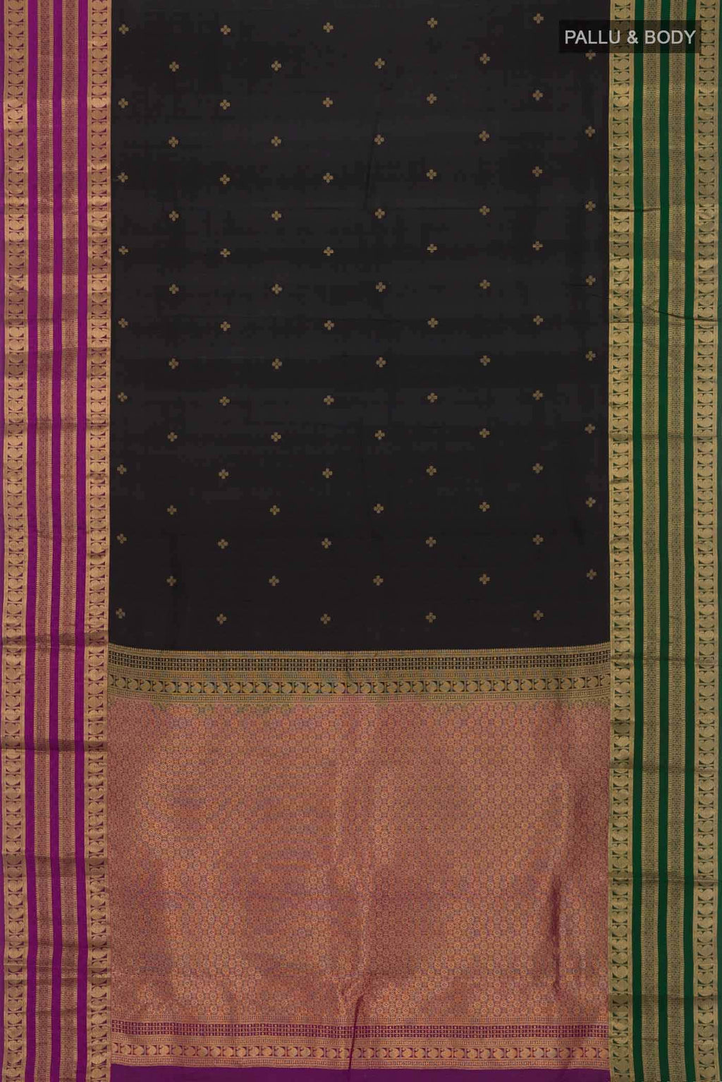 Black Kanchipuram Silk Saree