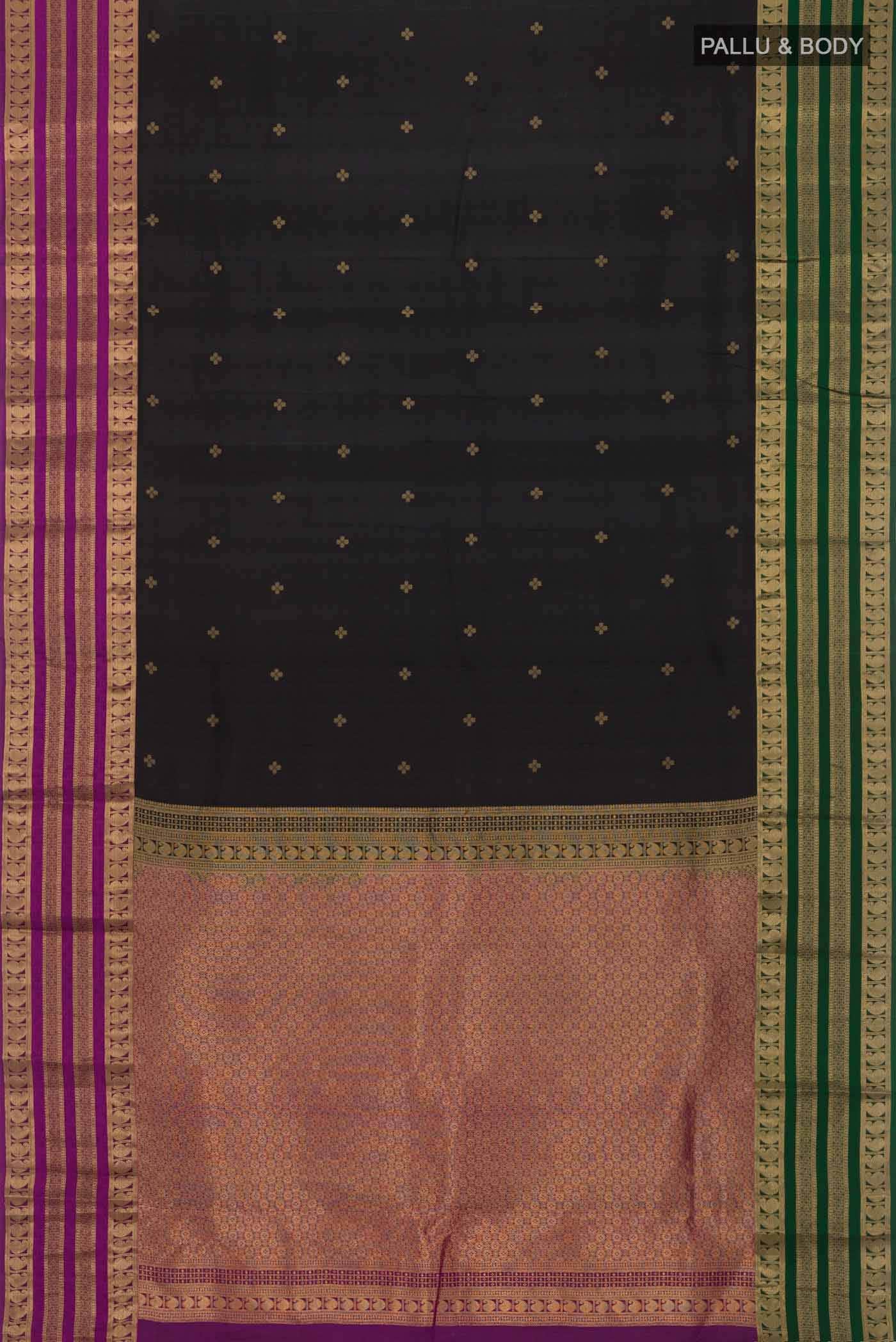 Black Kanchipuram Silk Saree