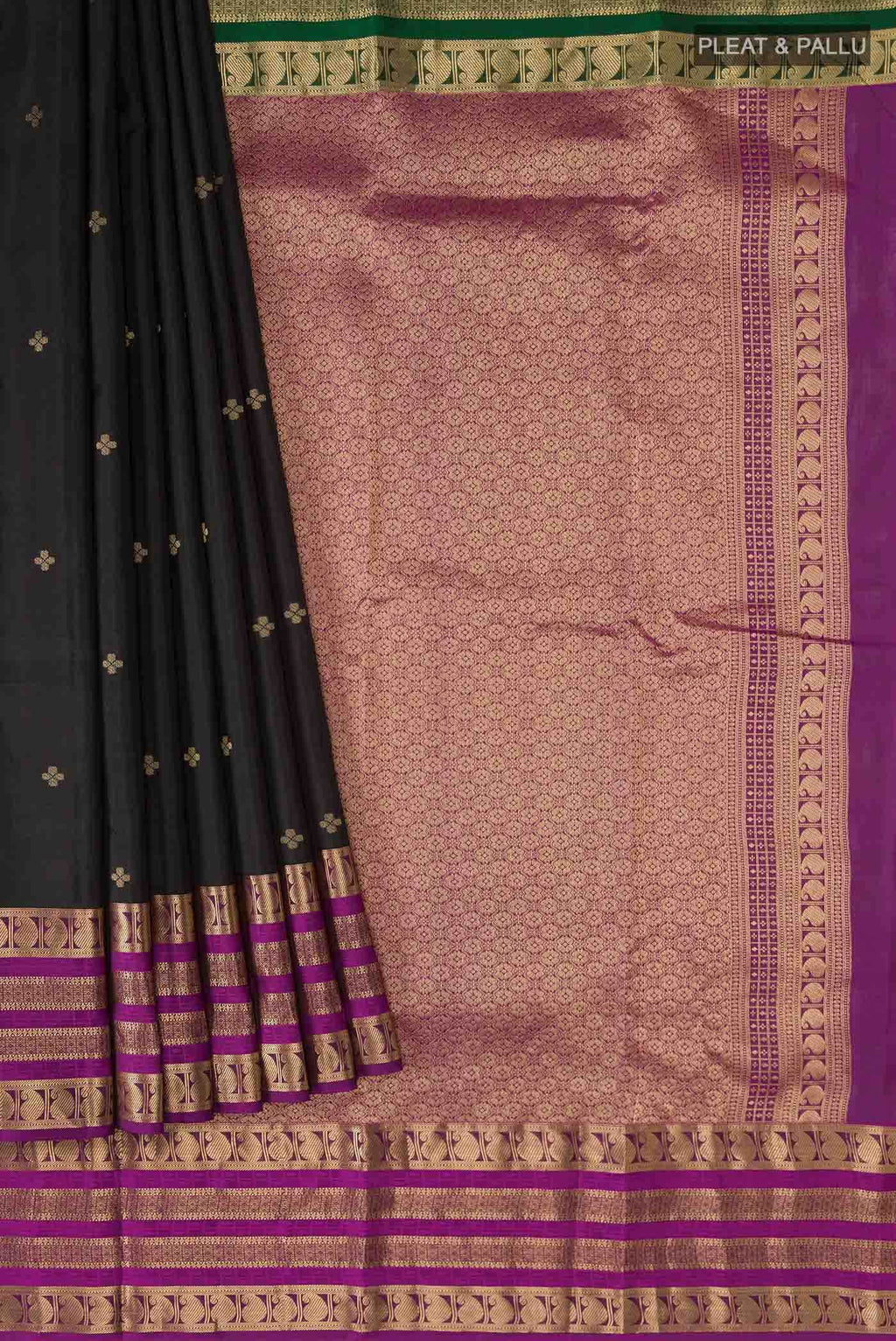 Black Kanchipuram Silk Saree