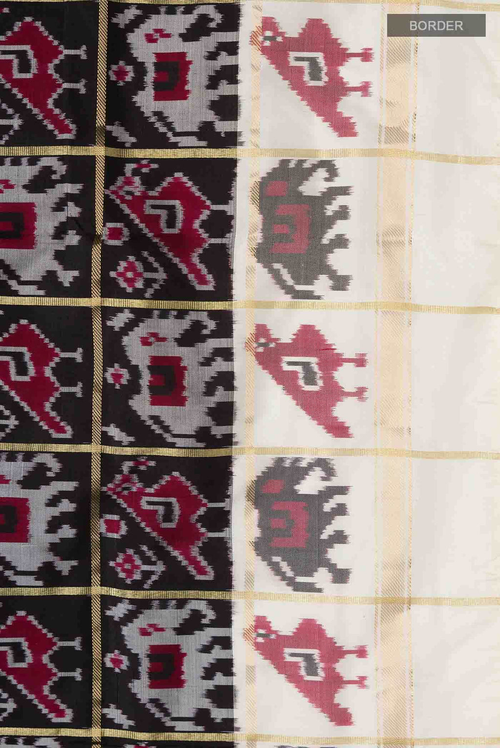 Black Pochampally Silk Saree