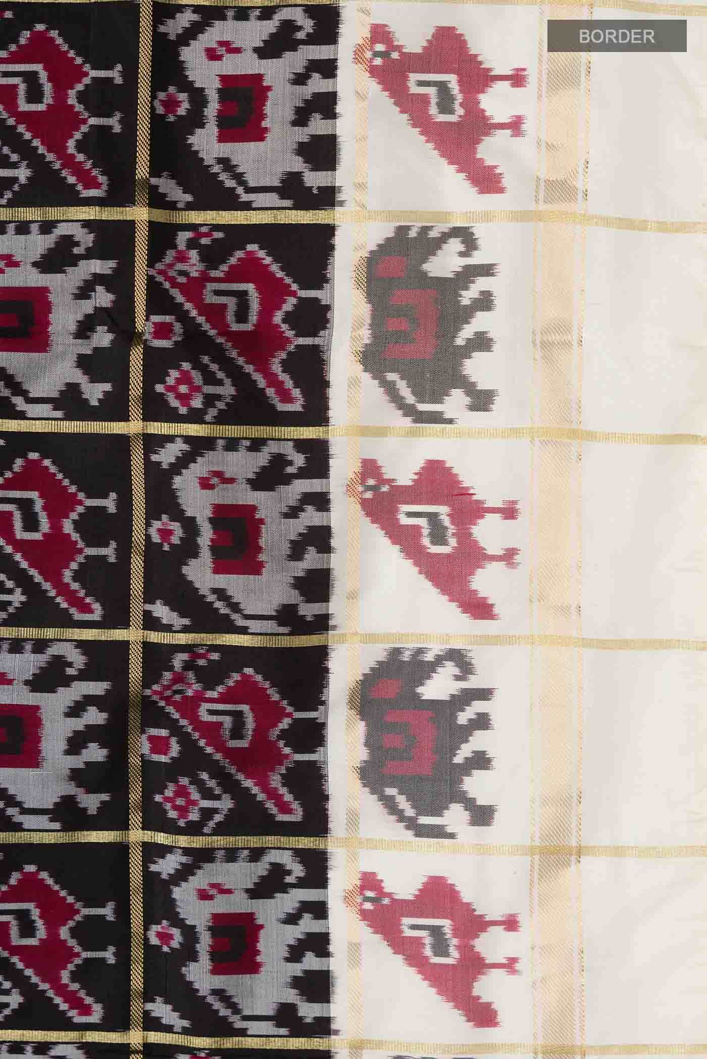 Black Pochampally Silk Saree
