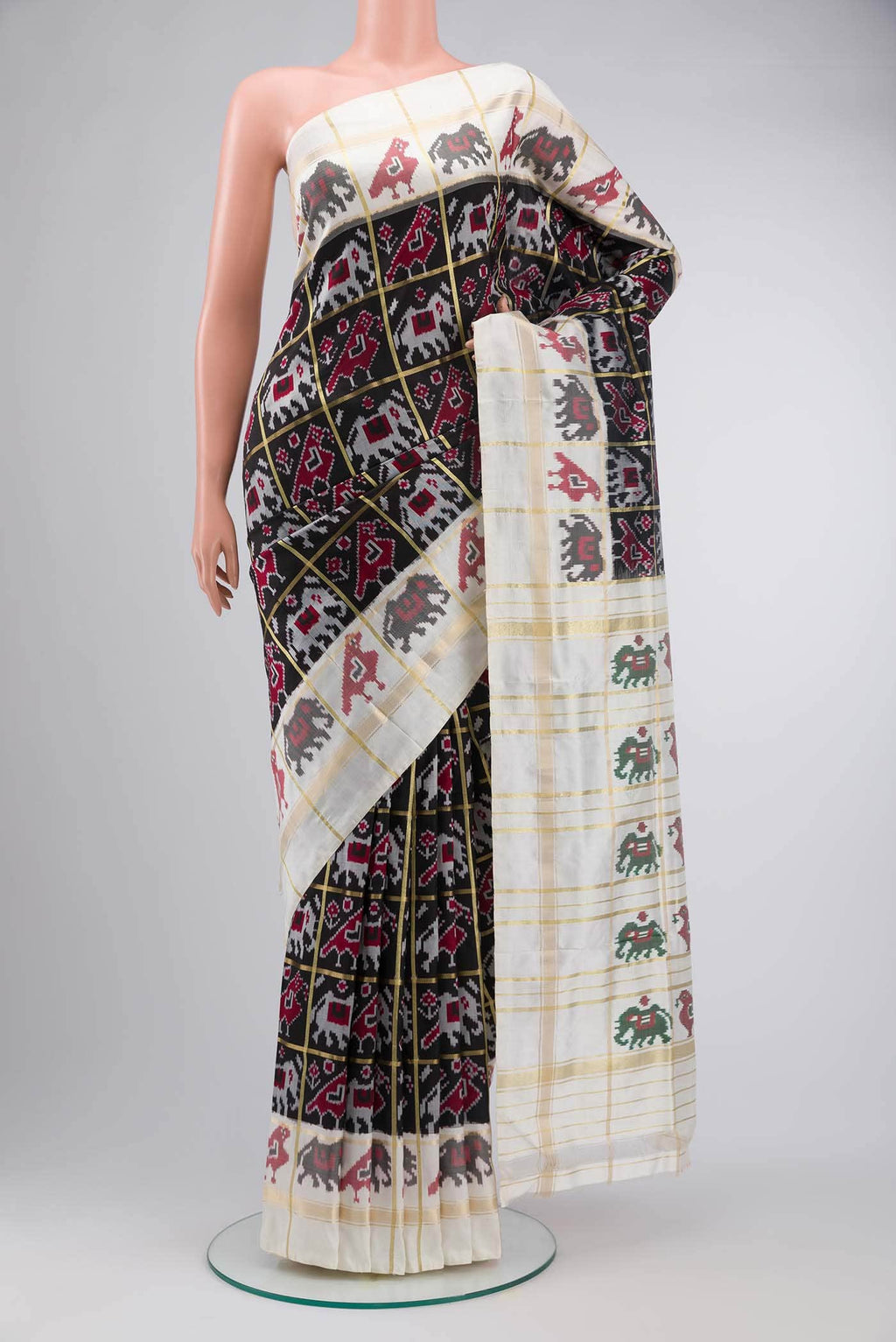 Black Pochampally Silk Saree