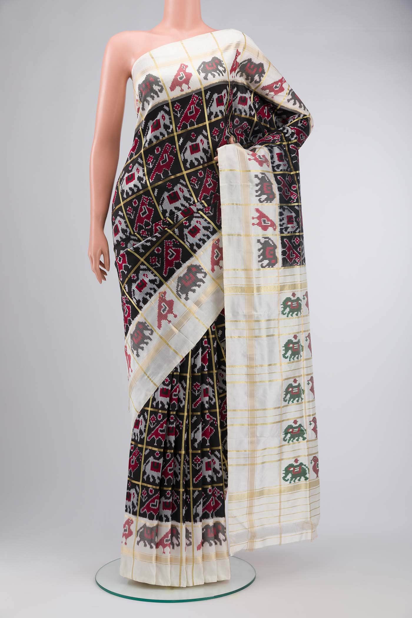 Black Pochampally Silk Saree
