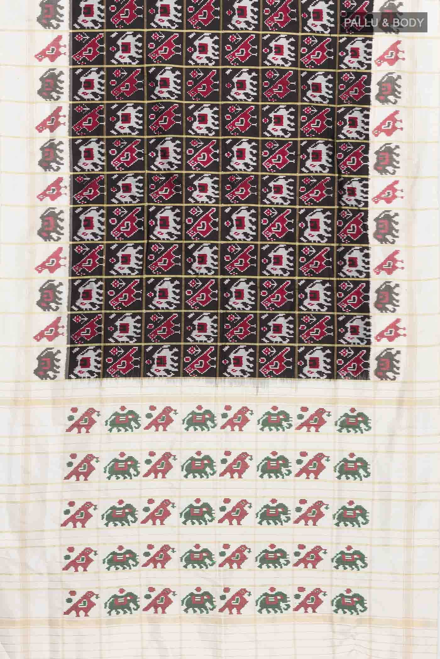 Black Pochampally Silk Saree