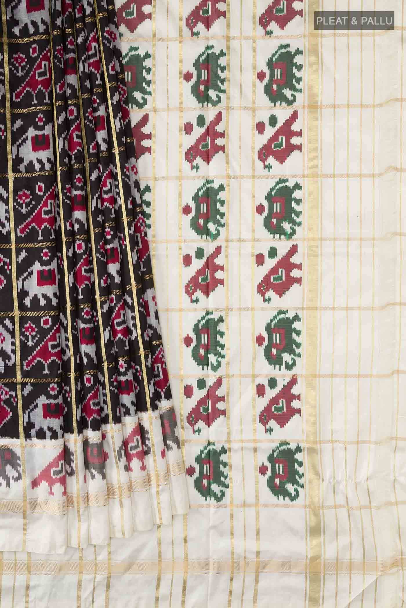 Black Pochampally Silk Saree