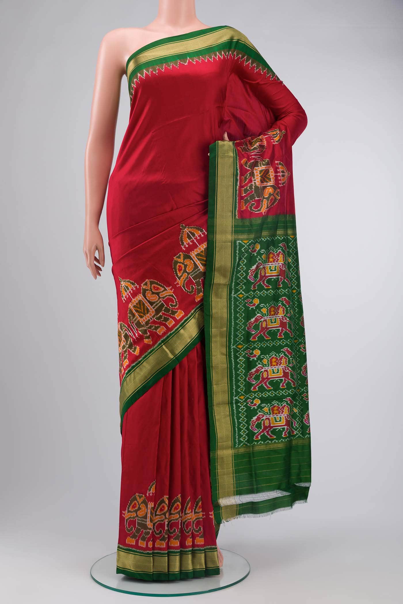 Red Pochampally Silk Saree