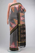 Grey Pochampally Silk Saree