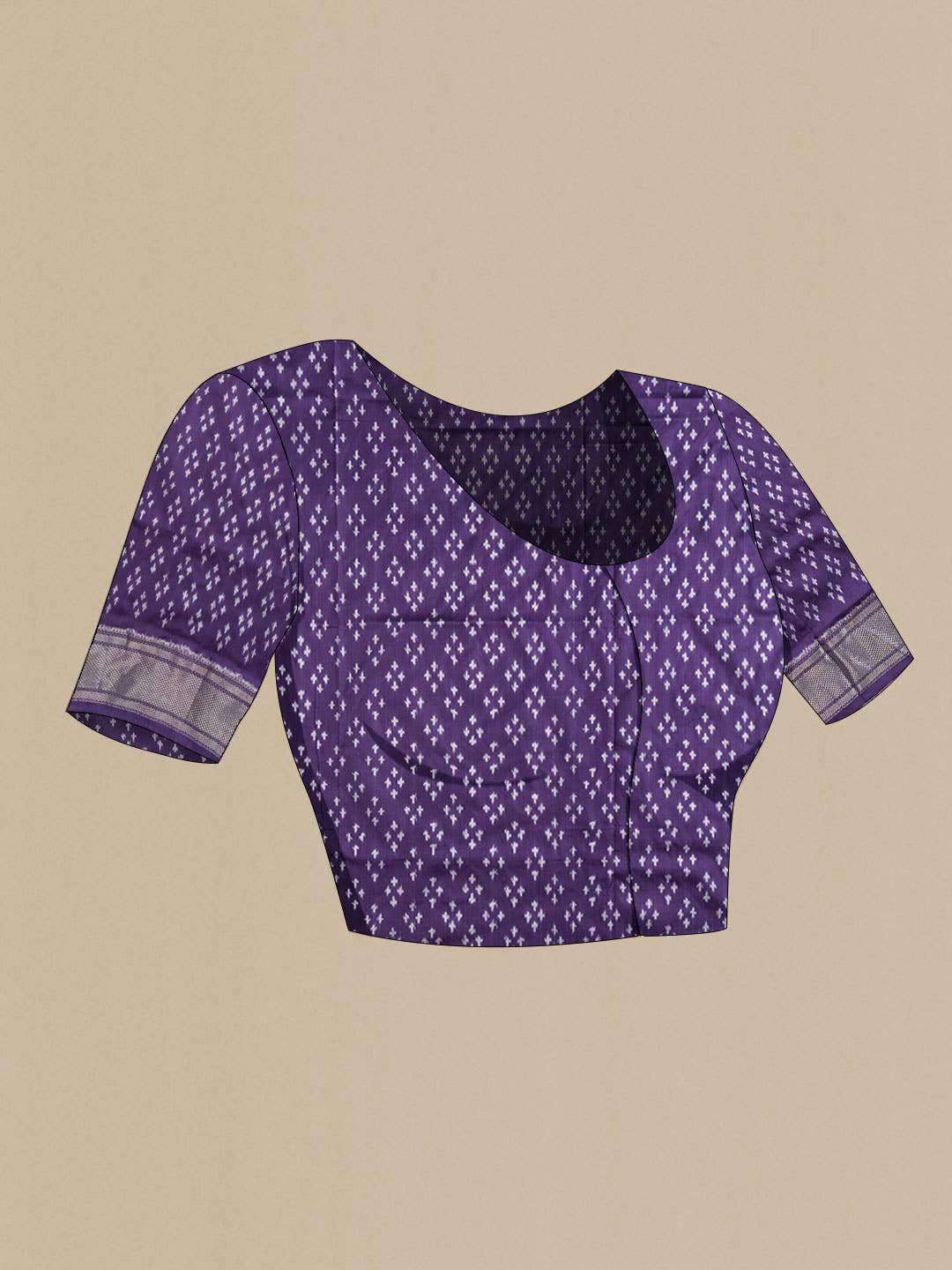 Violet Pochampally Silk Saree