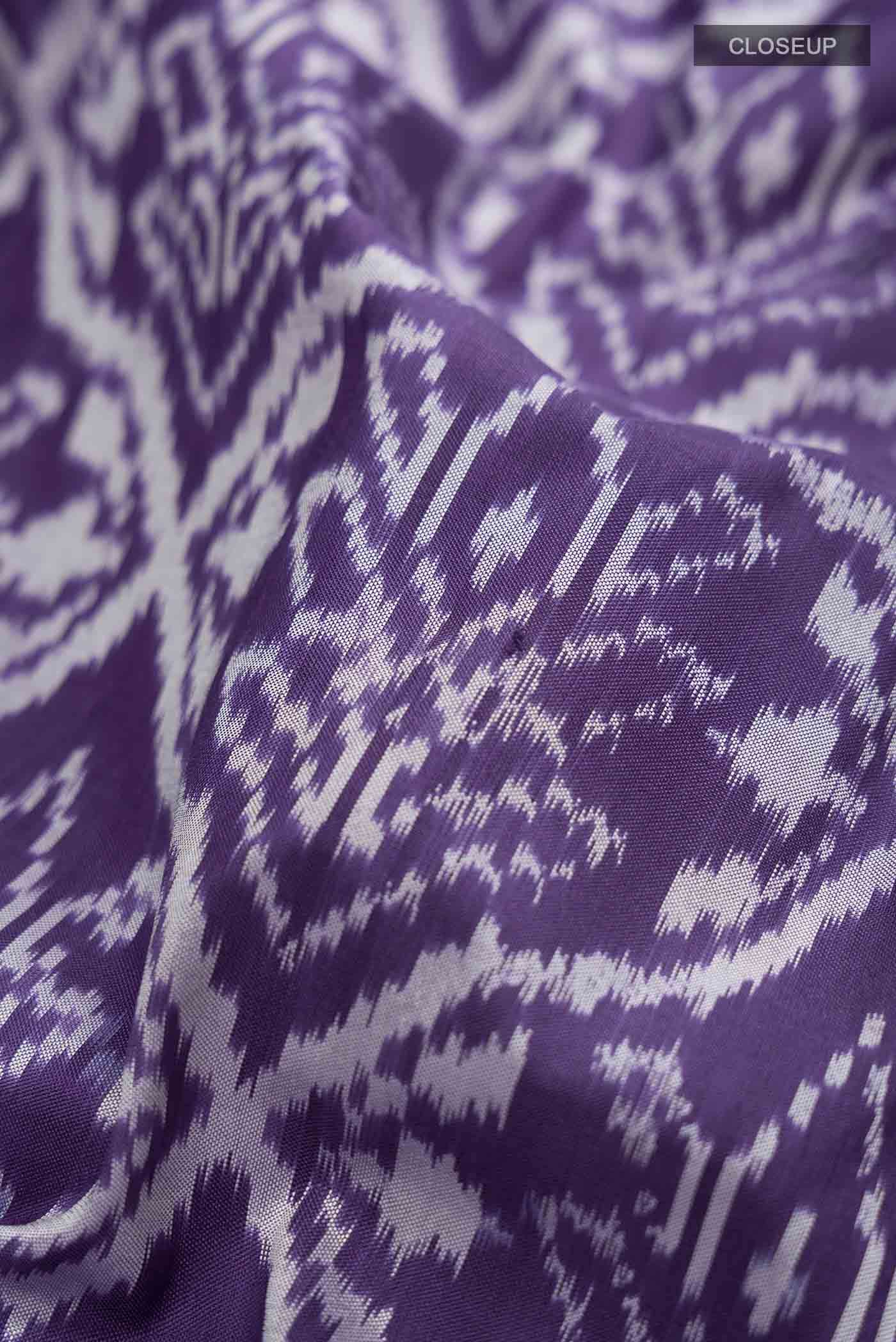 Violet Pochampally Silk Saree