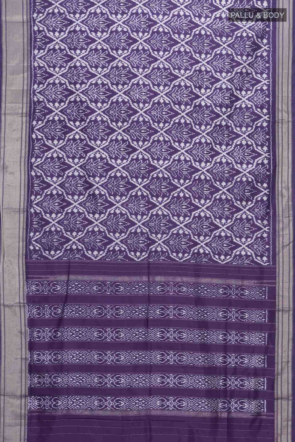Violet Pochampally Silk Saree