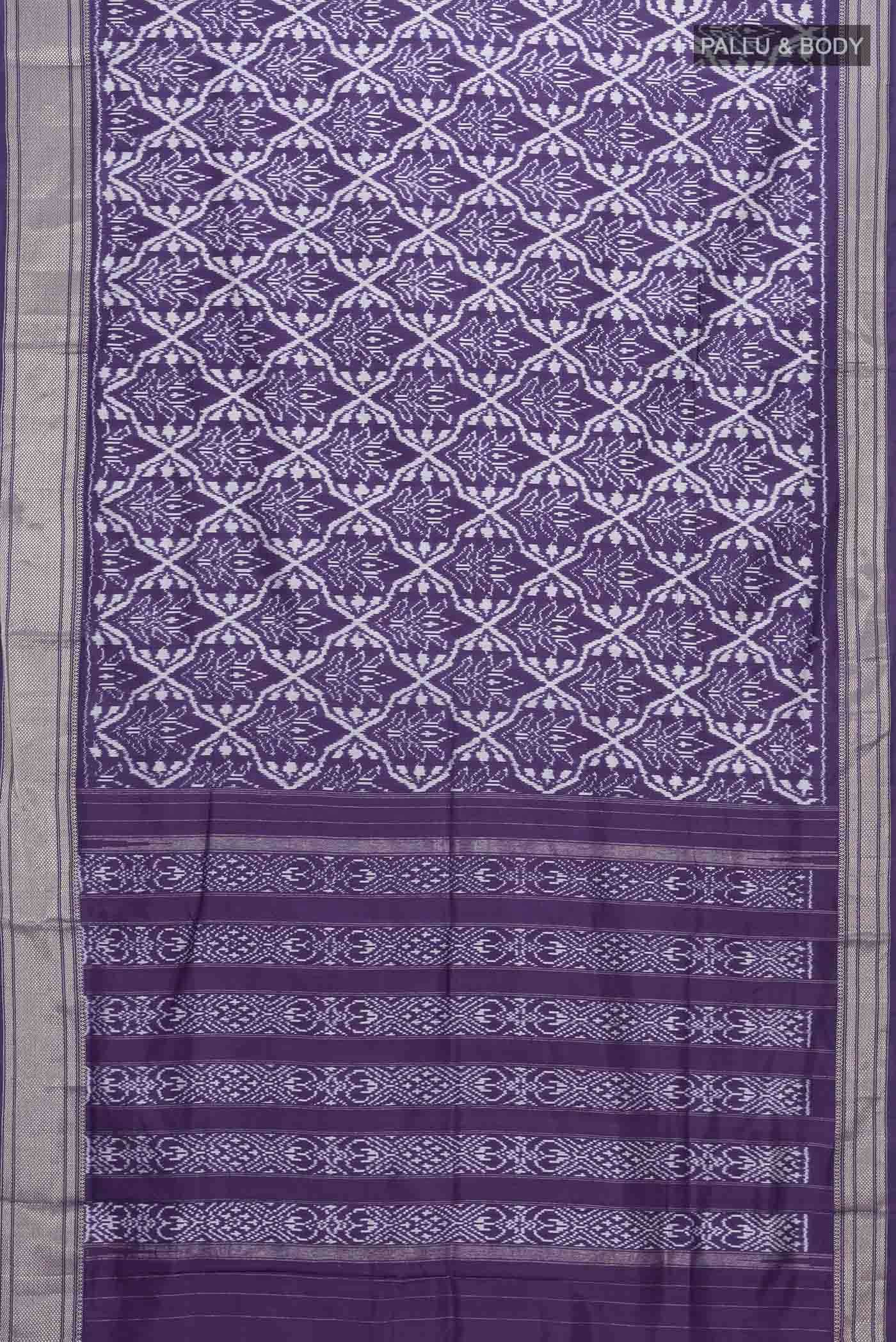 Violet Pochampally Silk Saree