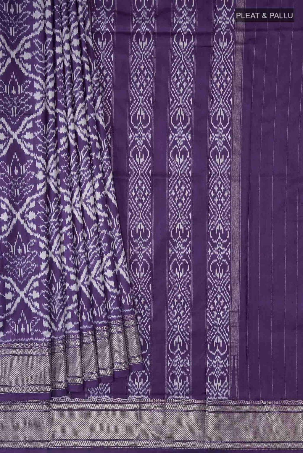 Violet Pochampally Silk Saree